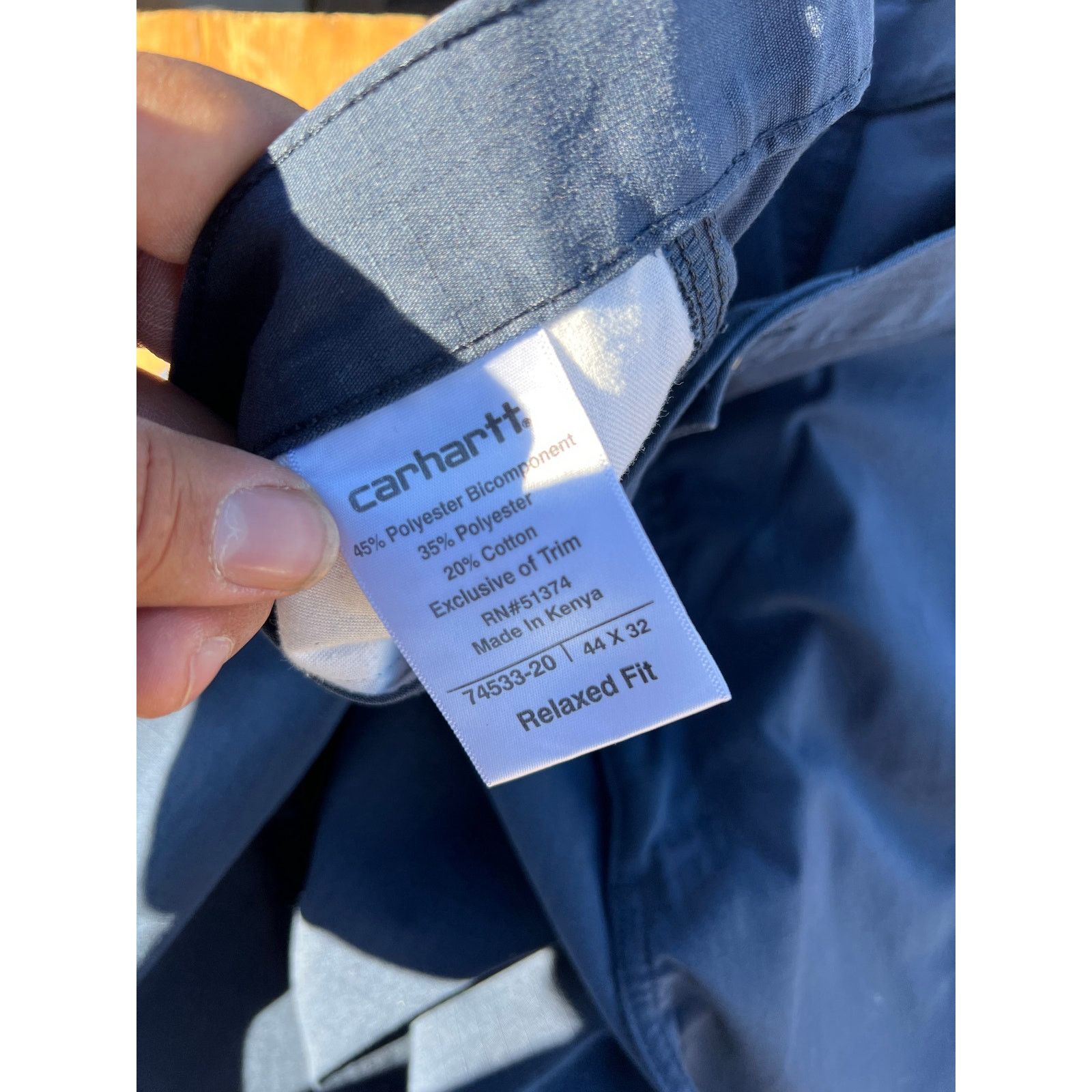 Carhartt Carhartt Relaxed Fit Canvas Blue Men 42x32 Work Pants work Size US 42 / EU 58 - 5 Thumbnail