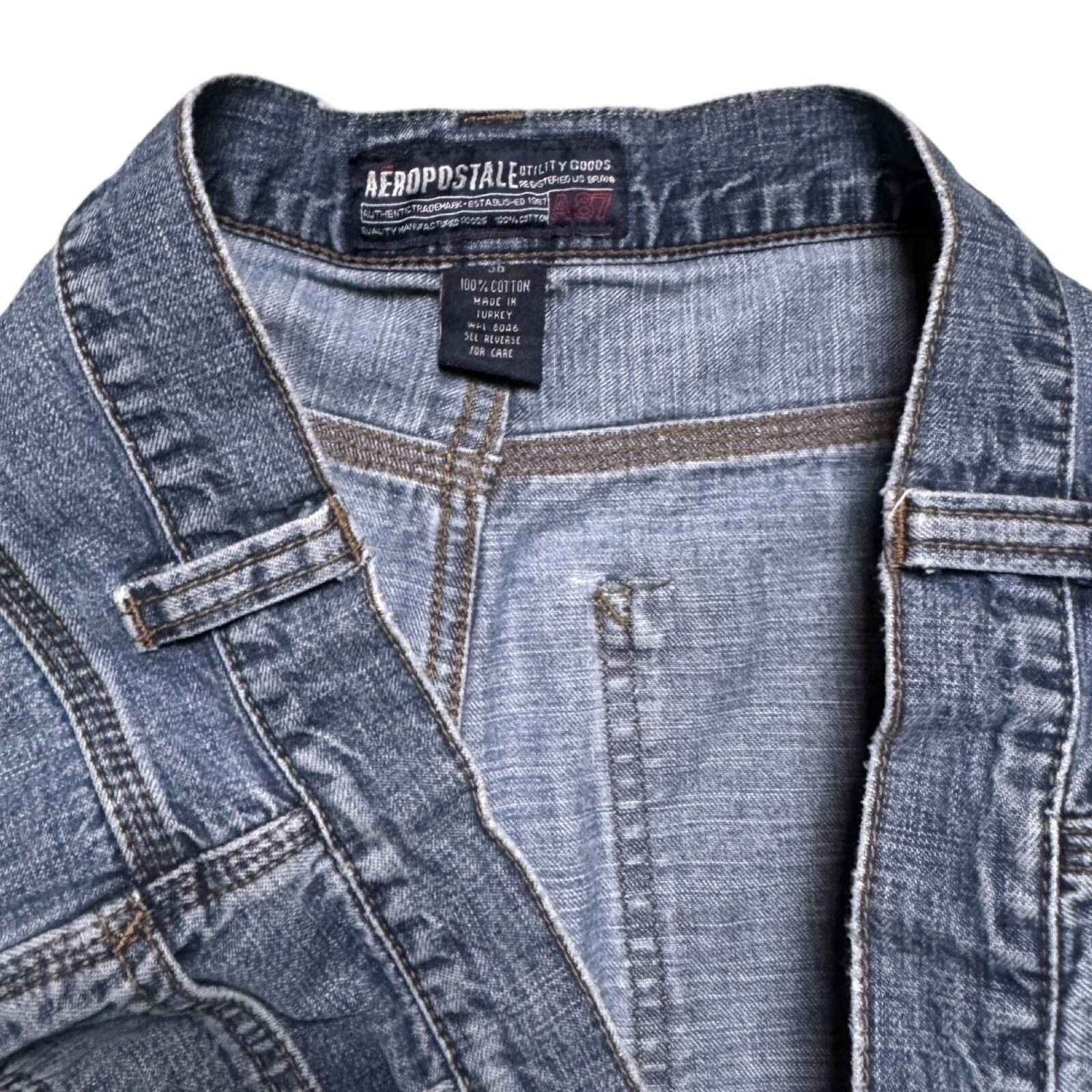 Aeropostale Vintage Y2K Aeropostale Light Wash Distressed Jean Shorts 36 Size US 36 / EU 52 - 4 Thumbnail