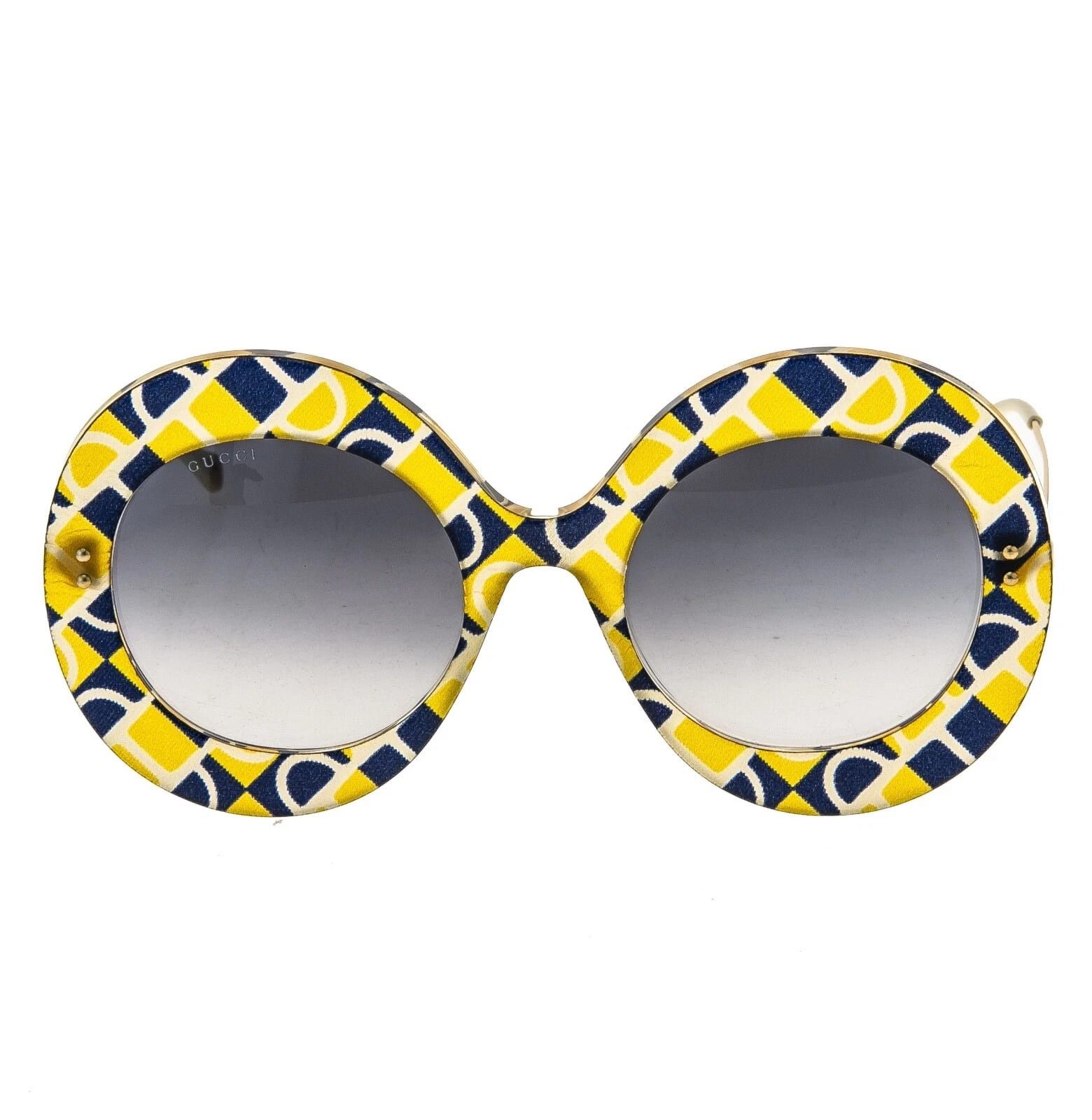 Gucci GUCCI GG0894S 0894 Blue Yellow Geometric 001 Sunglasses Size ONE SIZE - 10 Thumbnail