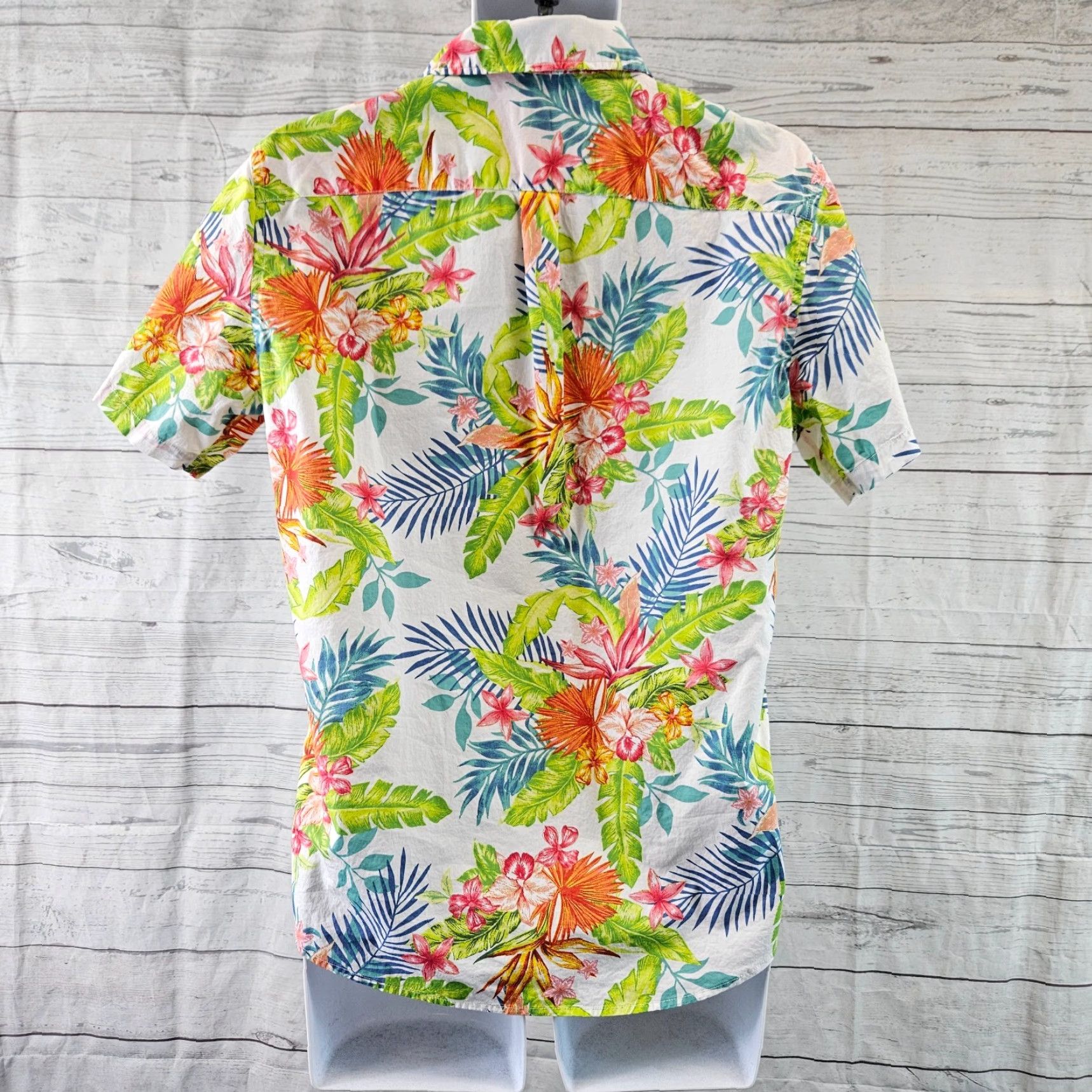 Gap Gap Mens Button Front Shirt Small Regular Green Floral Short Sleeve Shirt Mens Size US S / EU 44-46 / 1 - 3 Thumbnail