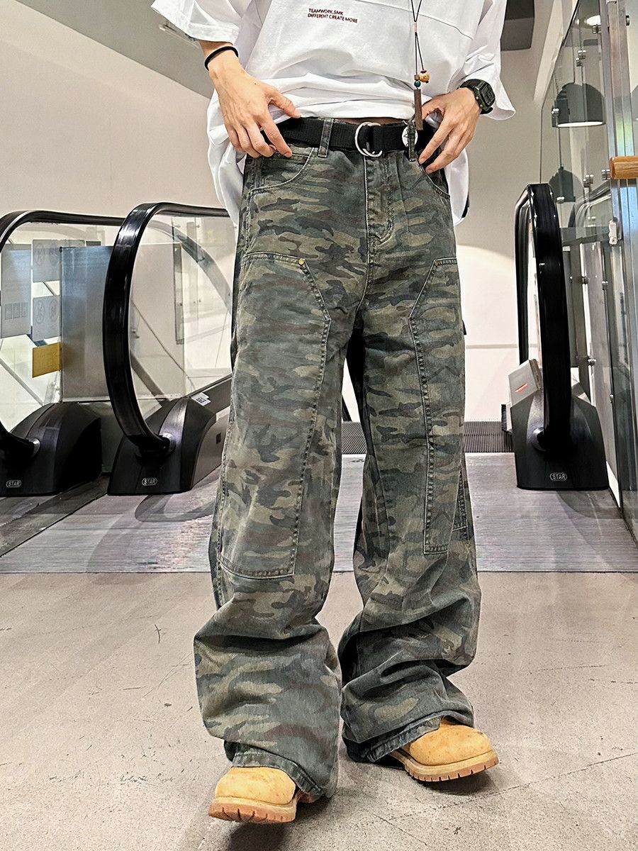 Designer × Japanese Brand × Vintage camo faded skate pattern baggy pants Size US 32 / EU 48 - 2 Thumbnail