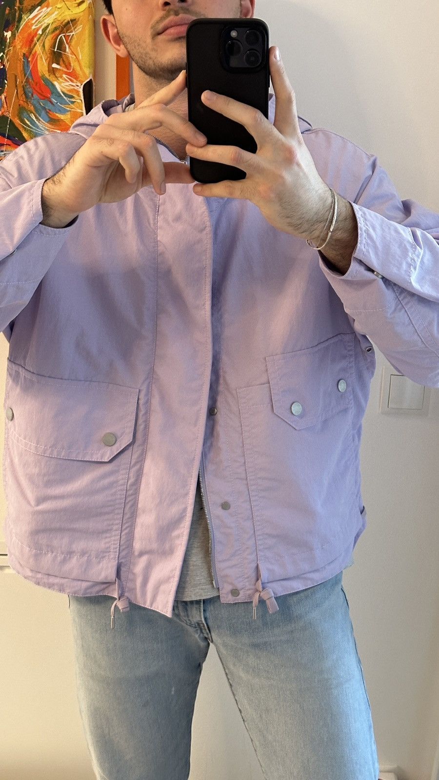 Hermes $4,800 SS23 Mens Purple Parachute Style Windbreaker Jacket Size US M / EU 48-50 / 2 - 20 Thumbnail