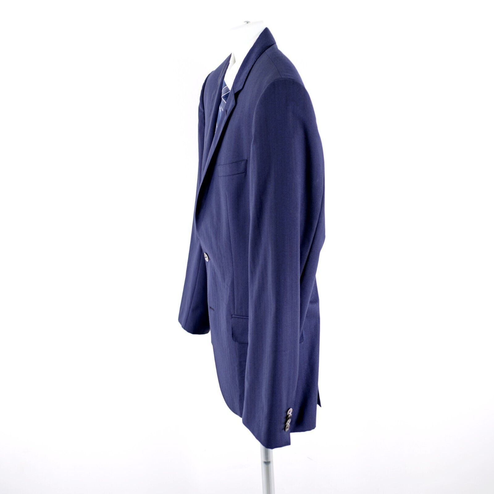Hugo Boss Boss Hugo Boss Lanificio Tesse Biella Super 100 Wool Blue He Size 42R - 6 Thumbnail