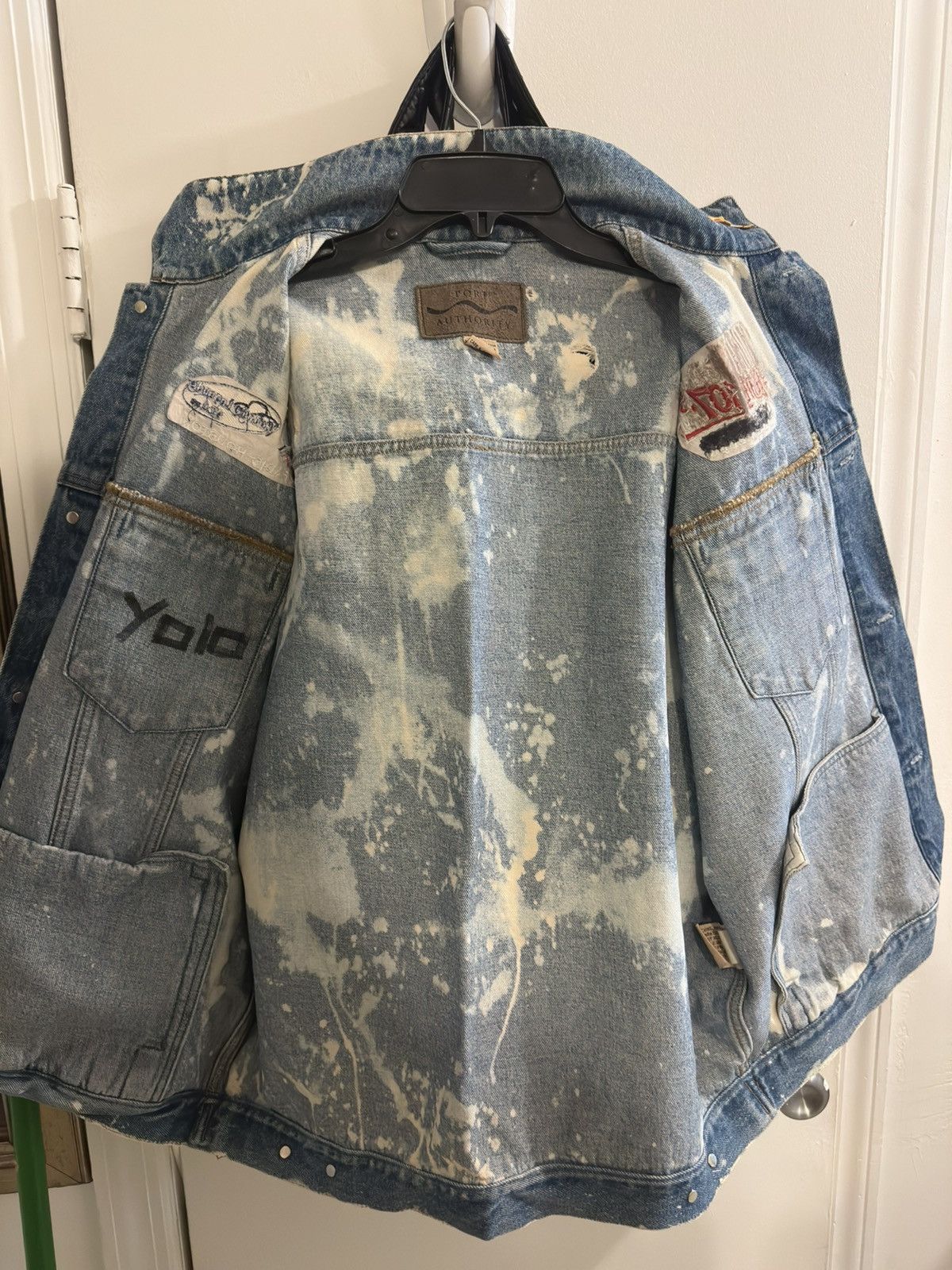 Port Authority Vintage Embroidered Bleached Denim Vest Size US L / EU 52-54 / 3 - 10 Thumbnail