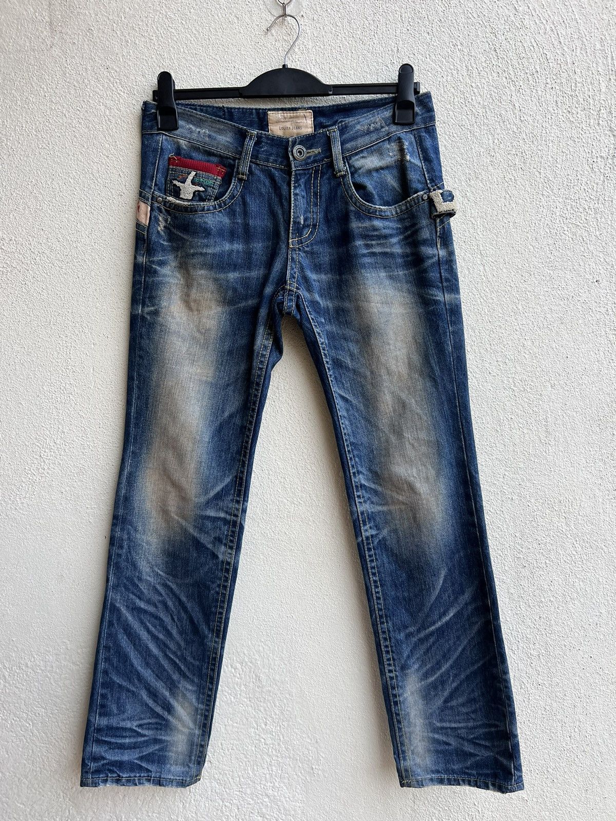 Vintage RARE! Yoshitomo Nara Lolita Vintage Denim Jeans Size US 30 / EU 46 - 6 Thumbnail