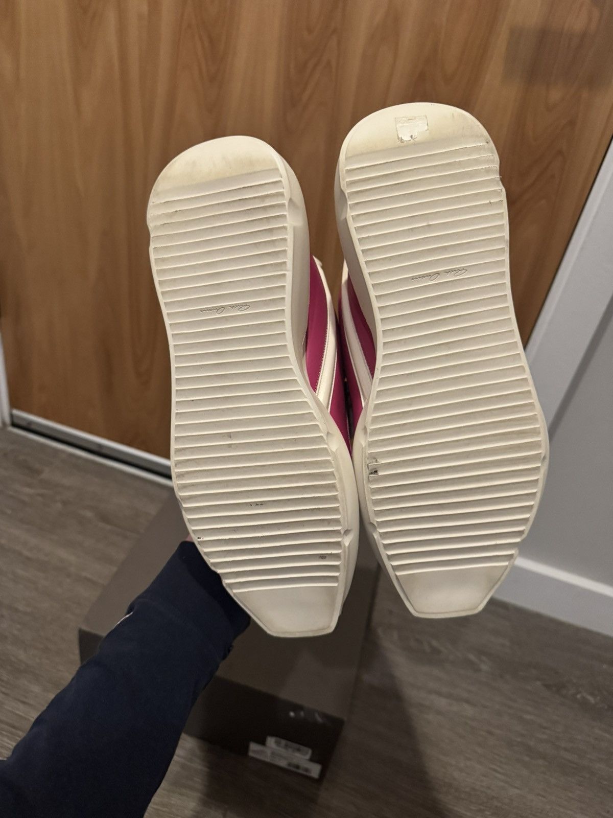 Rick Owens Rick Owens Hot Pink Jumbo Lace Geth Runner Sneakers Size 44 Size US 11 / EU 44 - 6 Thumbnail