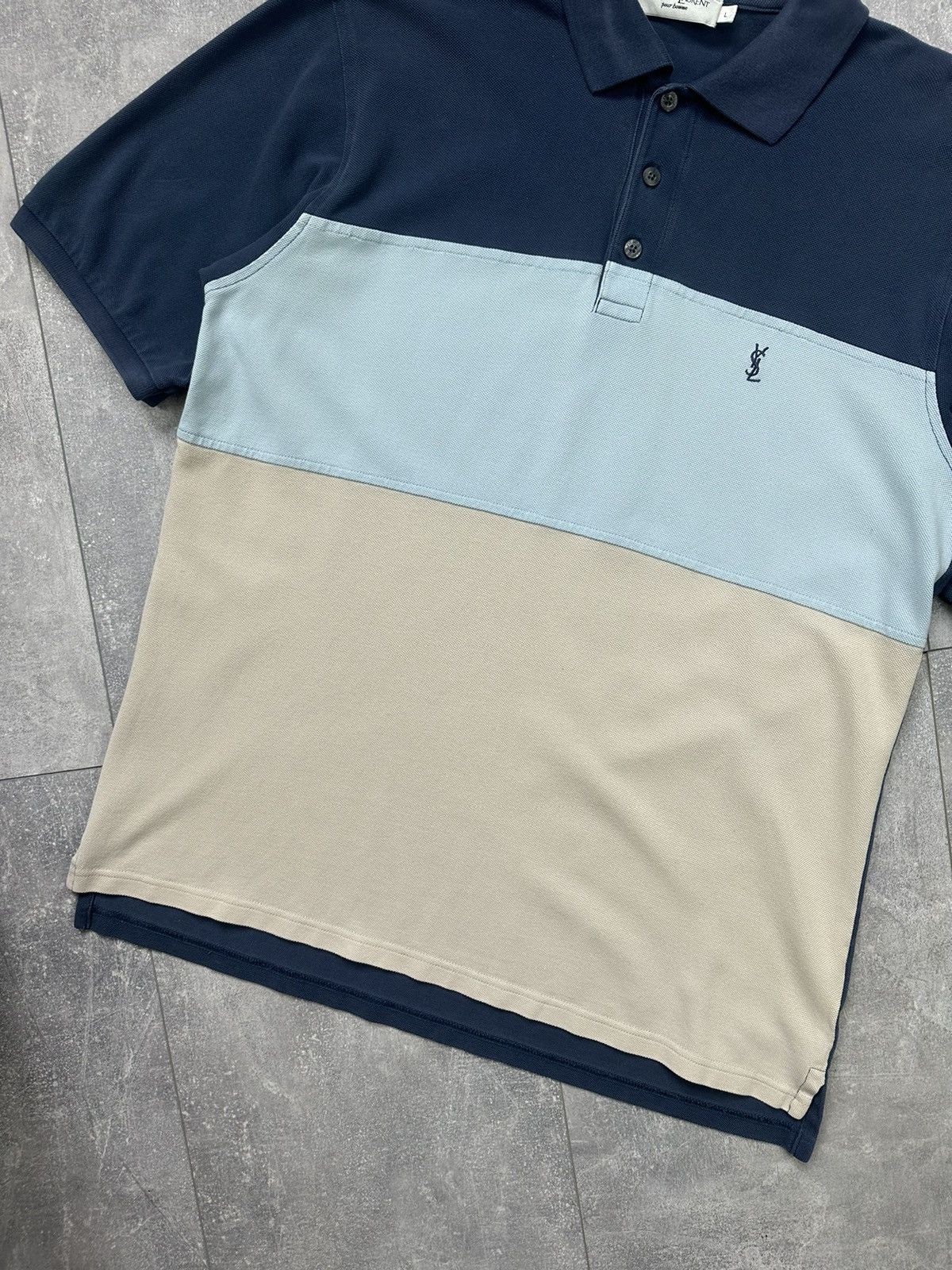 Other Vintage Yves Saint Lauren Small Logo Polo Size US L / EU 52-54 / 3 - 3 Thumbnail