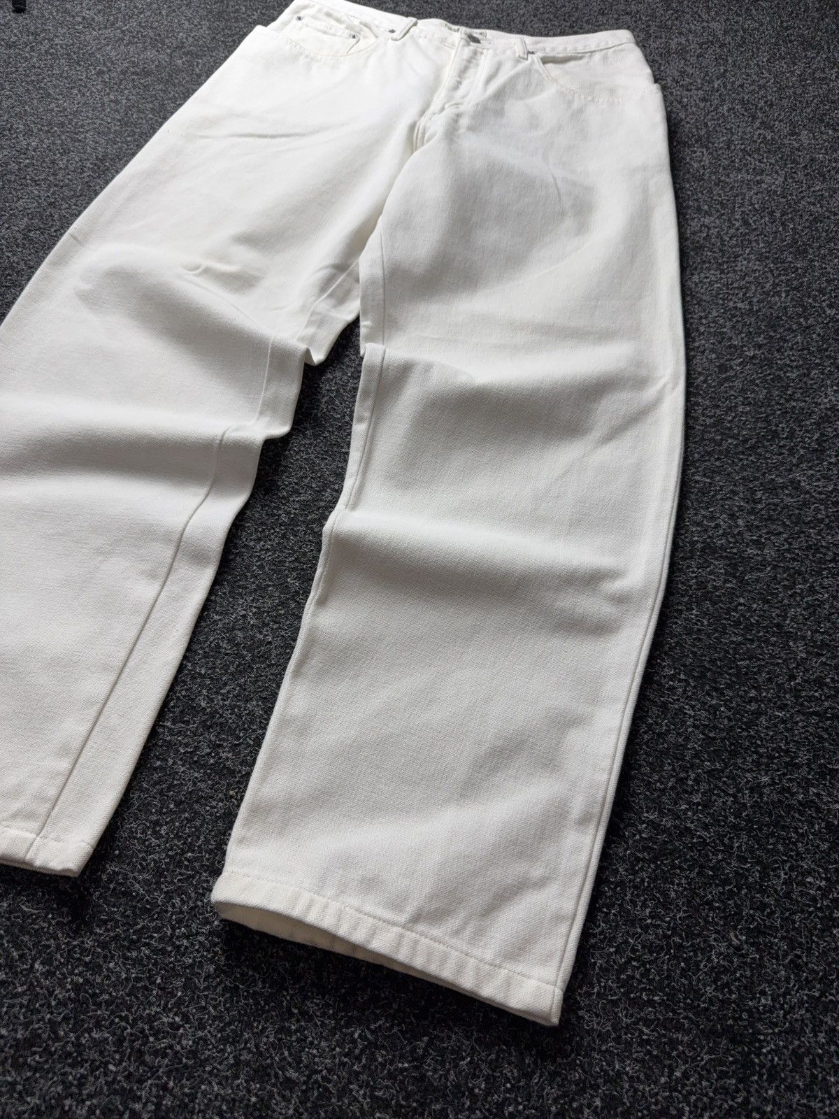 Guess Vintage Retro USA Guess Jeans White Straight Leg Denim Y2K Size US 32 / EU 48 - 3 Thumbnail