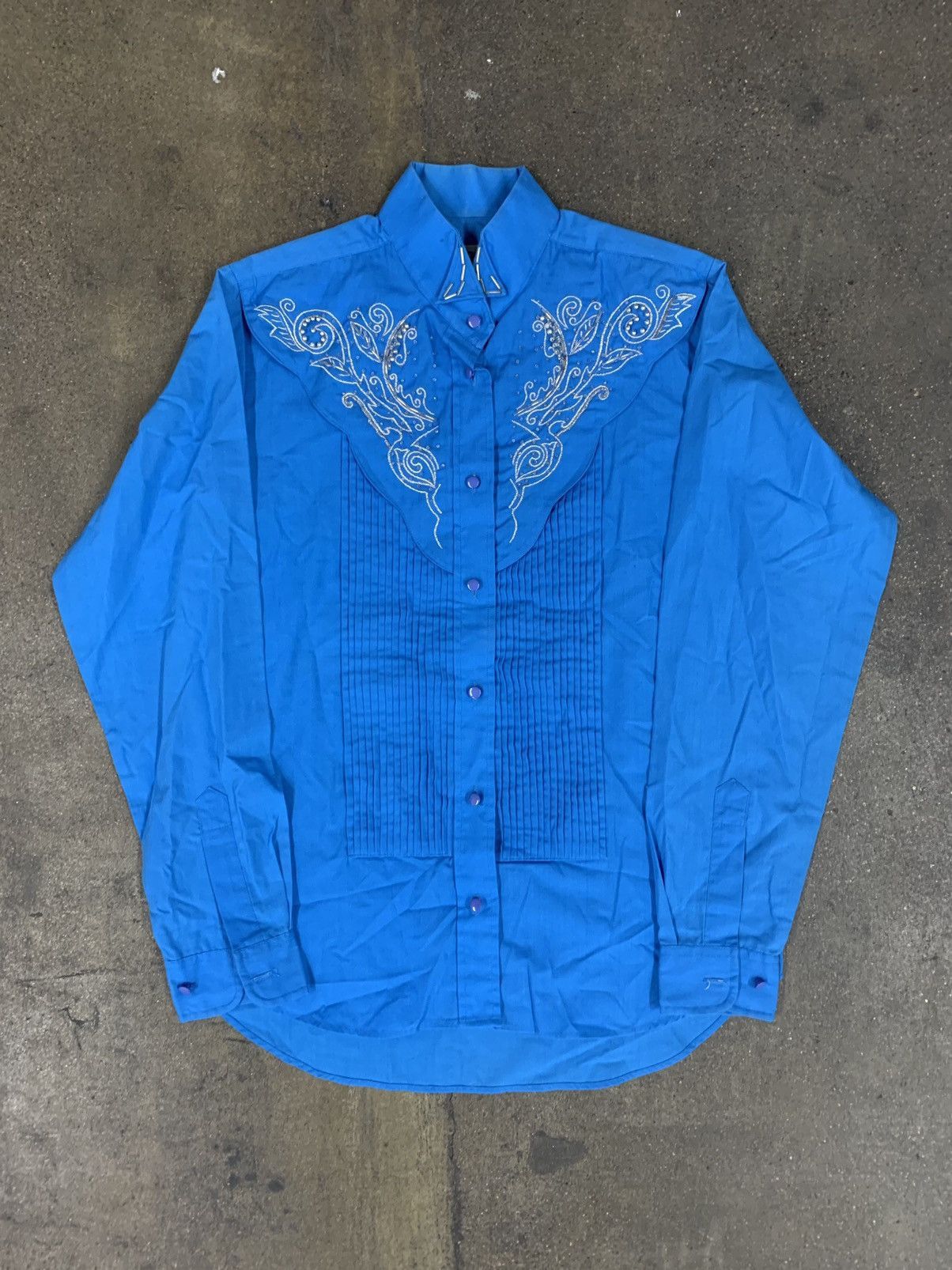 Vintage Wrangler Rhinestone Western Tuxedo Shirt