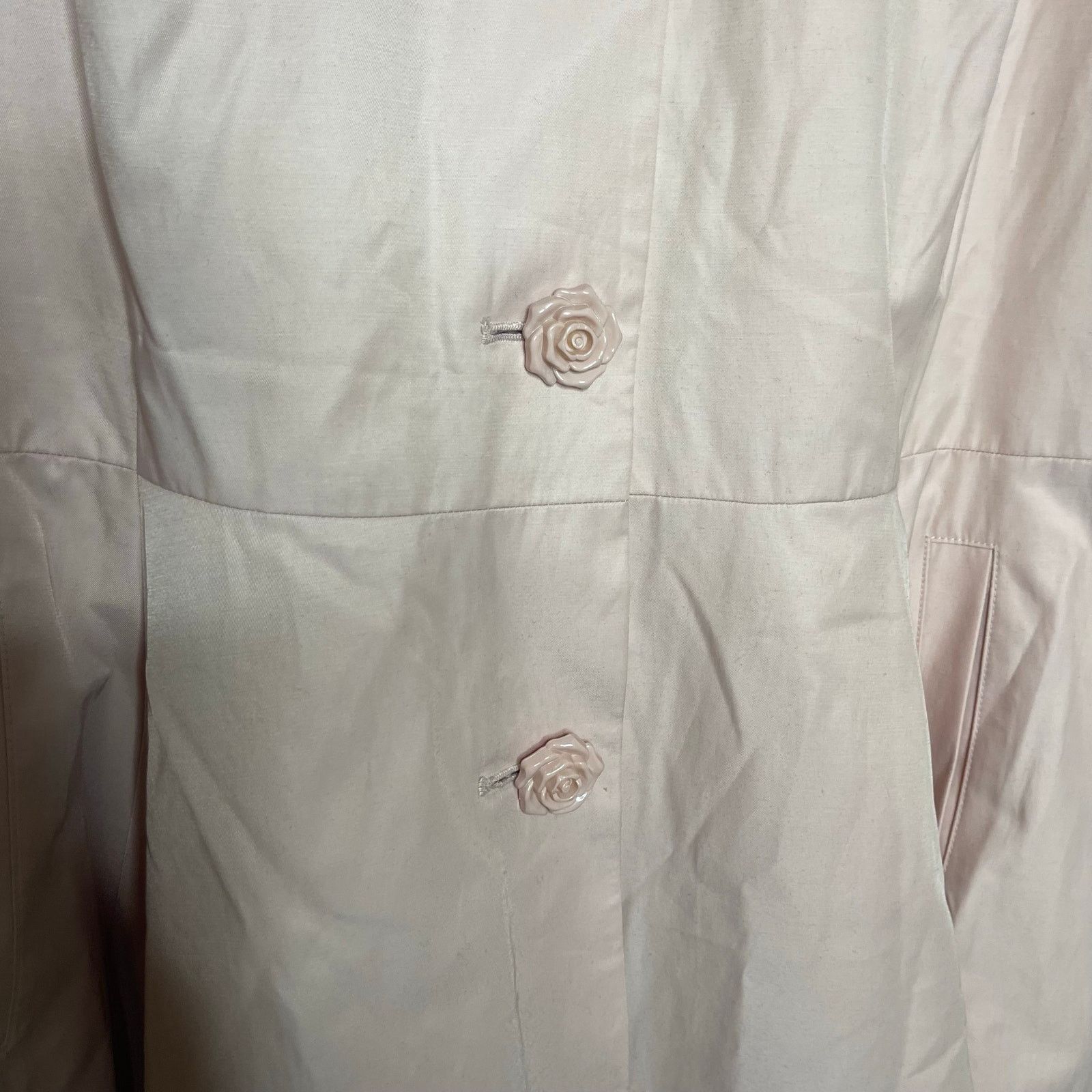 Betsey Johnson Betsy Johnson blush pink rose button trench coat sz 3X Size 3XL / US 20-22 - 6 Thumbnail