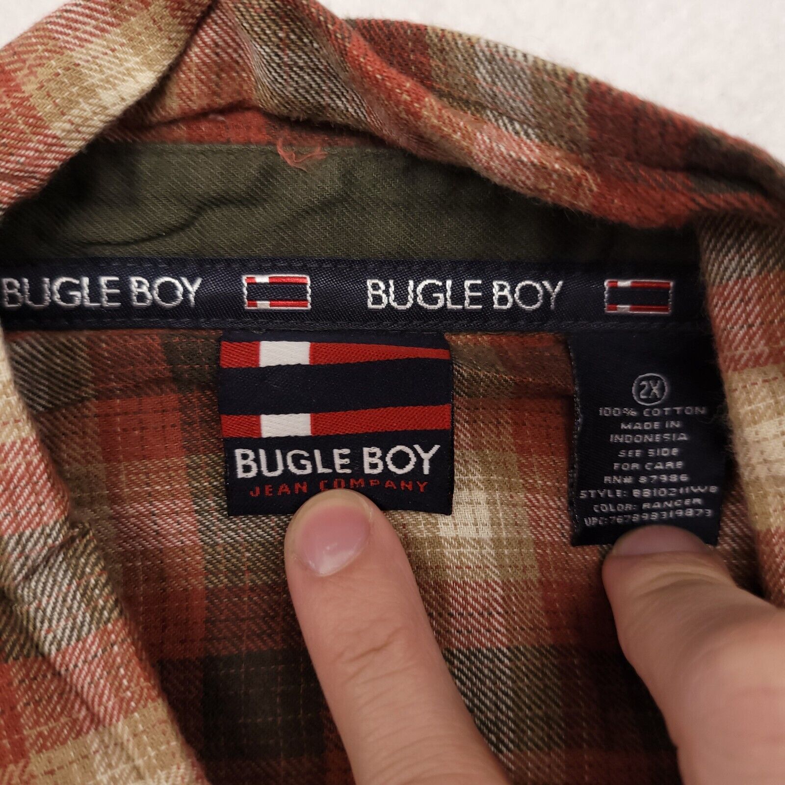 Bugle Boy Bugle Boy Jean Company Button Up Shirt Adult Men Size 2X Red Size US XXL / EU 58 / 5 - 3 Thumbnail