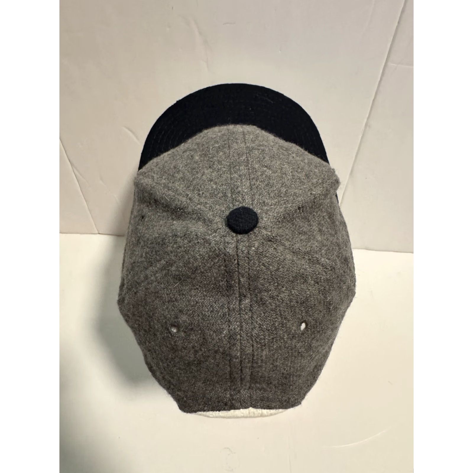 Vintage VINTAGE 1990s NYU Hat Cap Snapback Adjustable Made In USA Legacy Athletics Grey/blue Cotton/Wool Cap Mens Size ONE SIZE - 6 Thumbnail