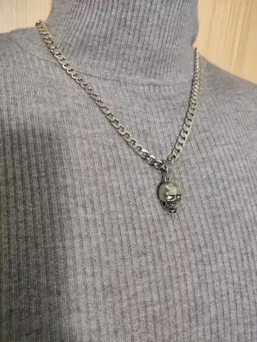 American Edition × Jewelry Skull Streetwear Necklace Chain Size ONE SIZE - 2 Thumbnail