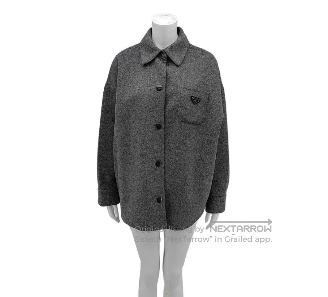 Prada Prada Gray Wool Shirt Jacket Size 40. Size US XXS / EU 40 - 1 Thumbnail