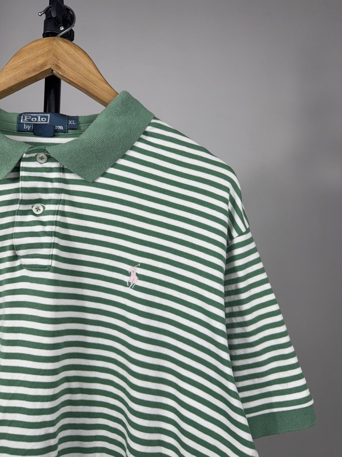 Polo Ralph Lauren Vintage 90s Retro Polo Ralph Lauren Striped Pony Polo Shirt Size US XL / EU 56 / 4 - 3 Thumbnail