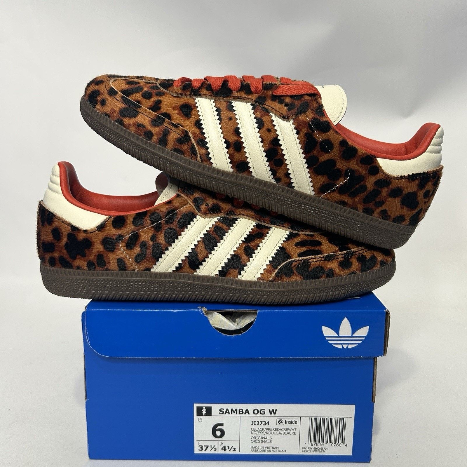Adidas adidas Samba OG WMNS Leopard - “Preloved Red” JI2734 Size US 6 / IT 36 - 1 Thumbnail