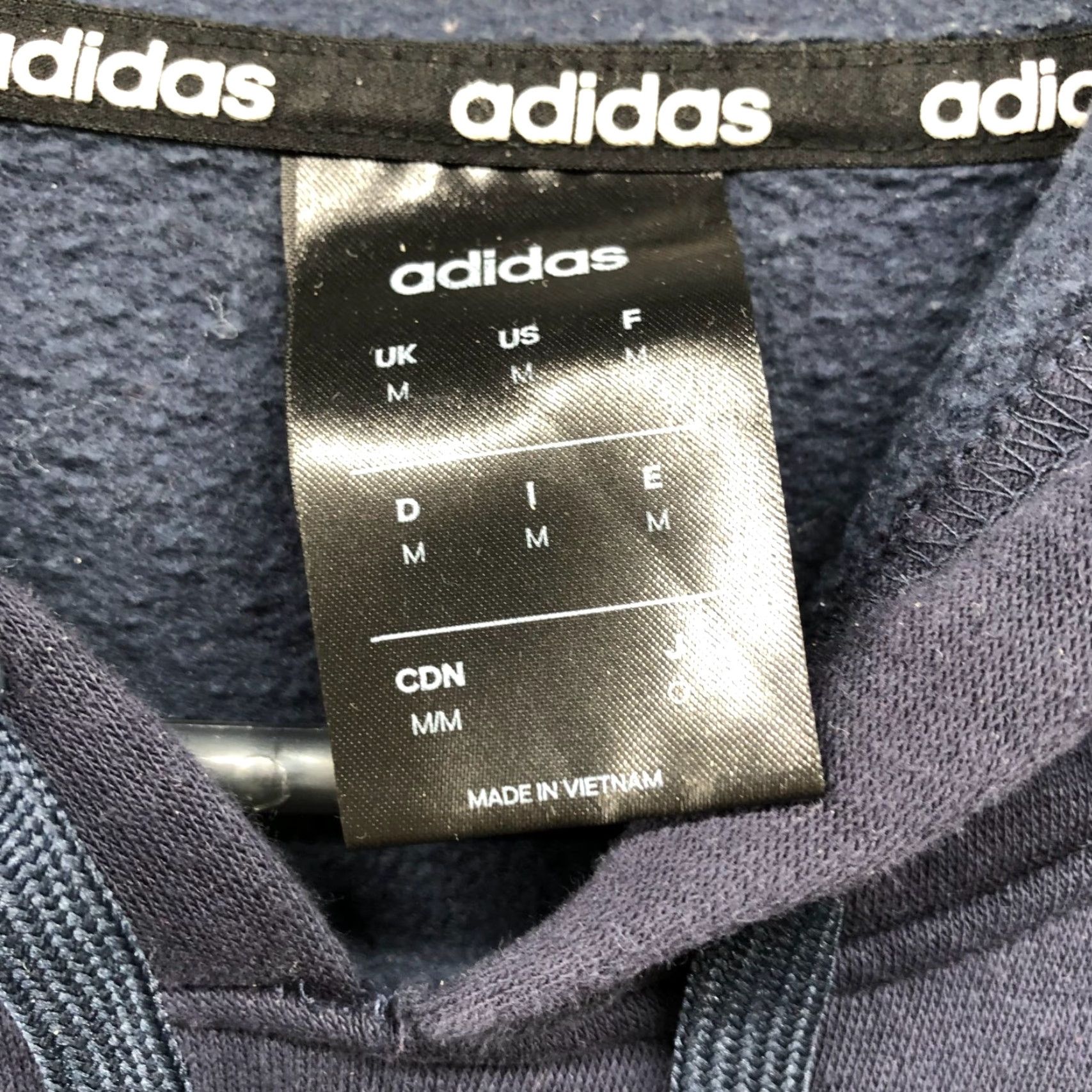 Adidas Adidas Pullover Hoodie Mens M Navy Blue 3 Stripe Sweatshirt Fleece Logo Striped Kangaroo Pocket Athletic Sweatshirt Size US M / EU 48-50 / 2 - 3 Thumbnail