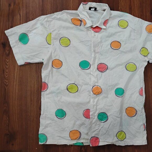Other Vintage Kudos Dots Circles Button Shirt Short Sleeve Size US M / EU 48-50 / 2 - 2 Thumbnail