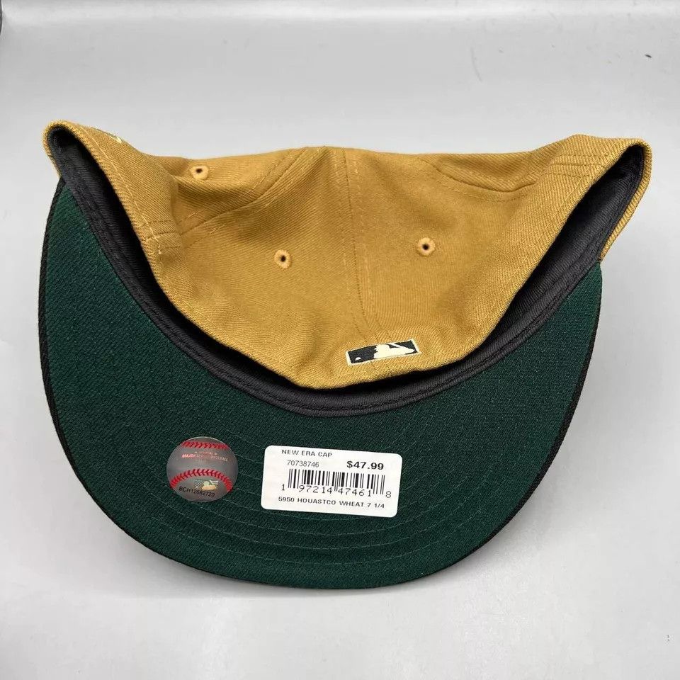 New Era Houston Astros Hat Men 7 1/4 59Fifty New Era MLB Fitted Cap Size ONE SIZE - 5 Thumbnail