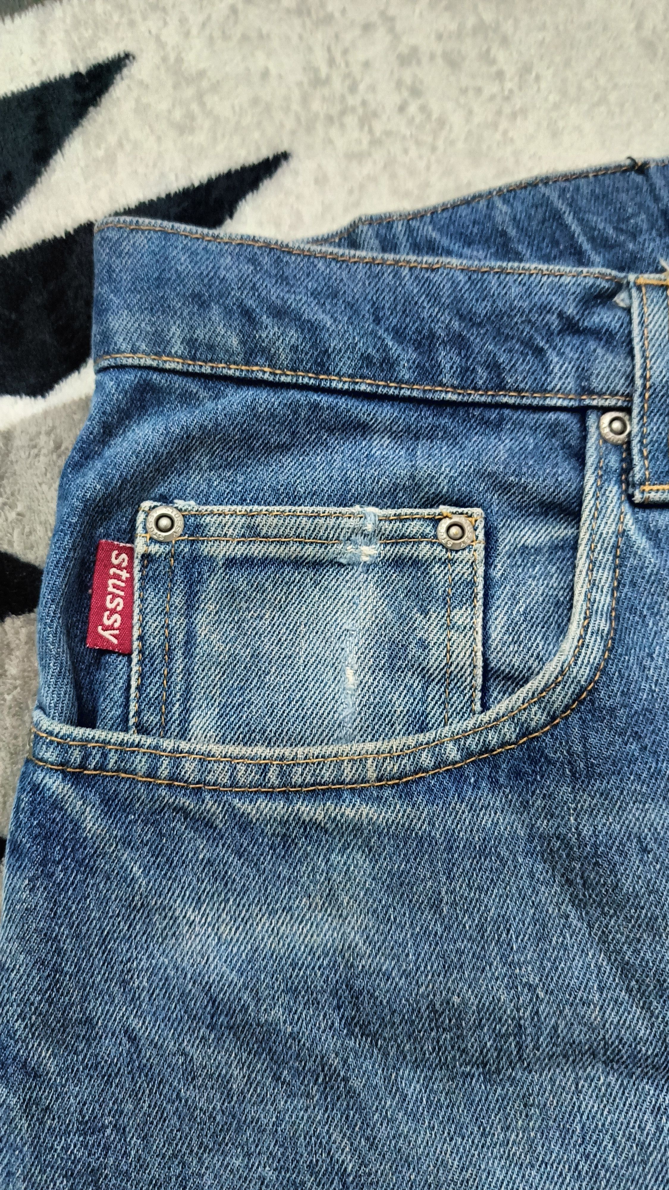 Stussy 🔥🔥 Rare Distressed Vintage 90s Stussy Jeans Size US 35 - 4 Thumbnail