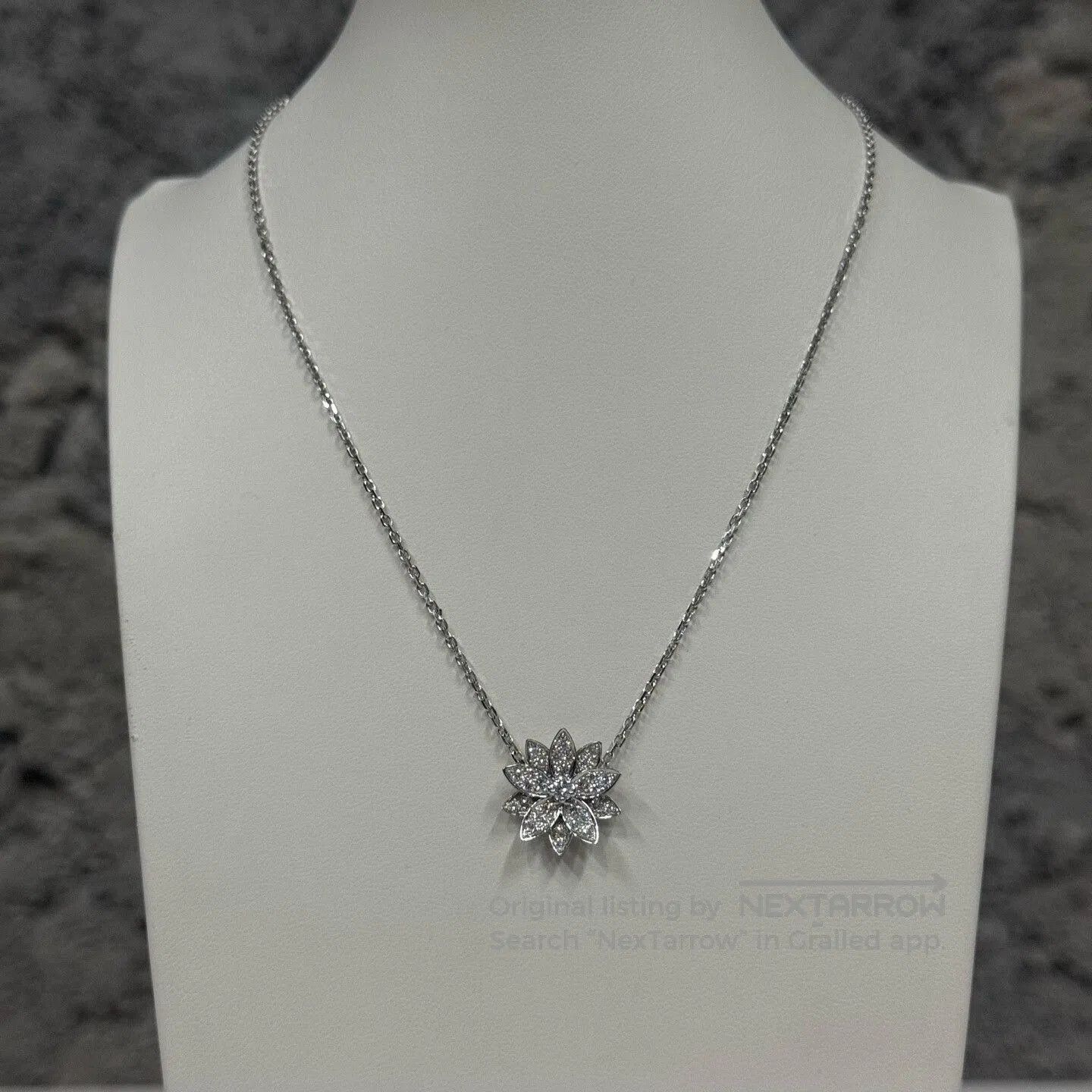 Van Cleef & Arpels Van Cleef & Arpels White Gold Lotus Necklace. Size ONE SIZE - 1 Thumbnail