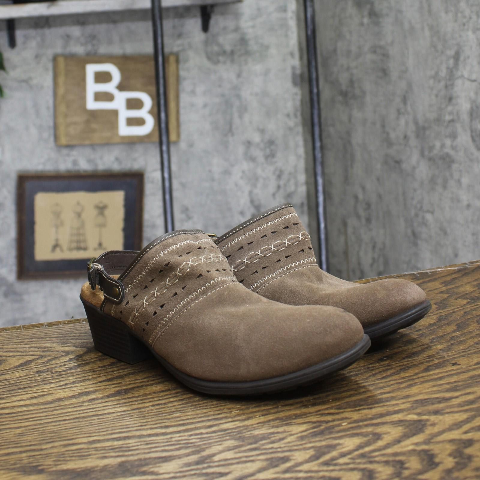 Other Earth Origins Womens Cady Suede Strap Back Clogs Brown 8.5w Size US 8.5 / IT 38.5 - 1 Thumbnail