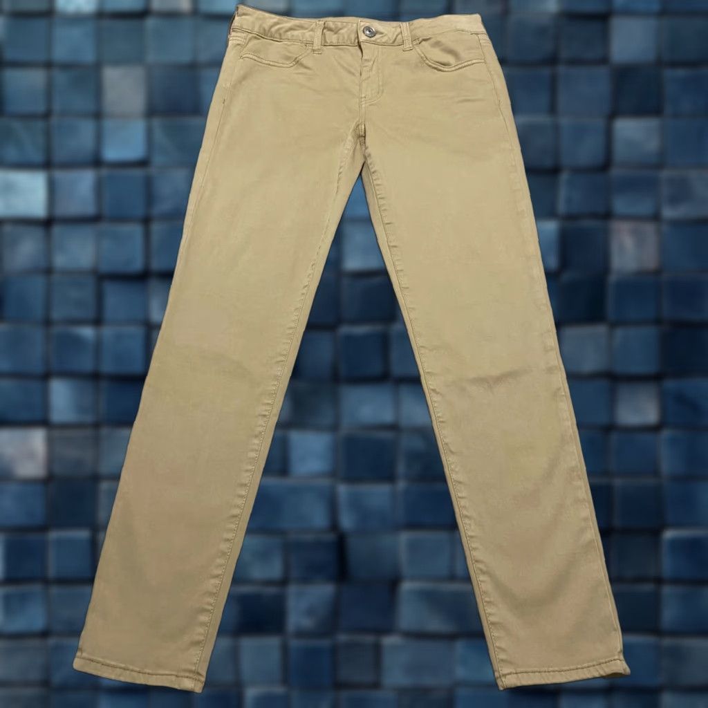 American Eagle Outfitters American Eagle Jeans Womens 10 Beige Medium Wash Mid Rise Jegging Stretch Size 32" / US 10 / IT 46 - 1 Thumbnail