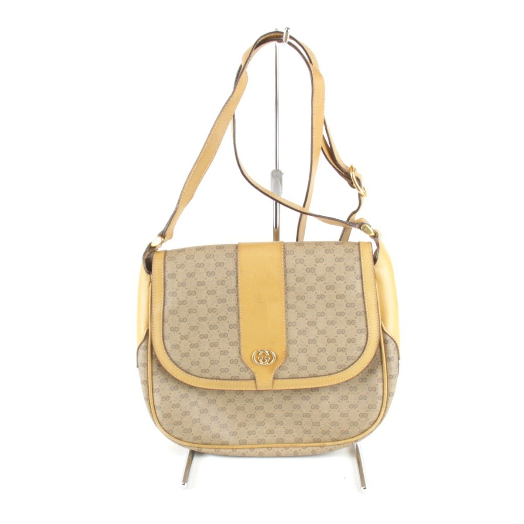 Gucci Old Gucci 001-115-4425 Shoulder Bag Beige Women's