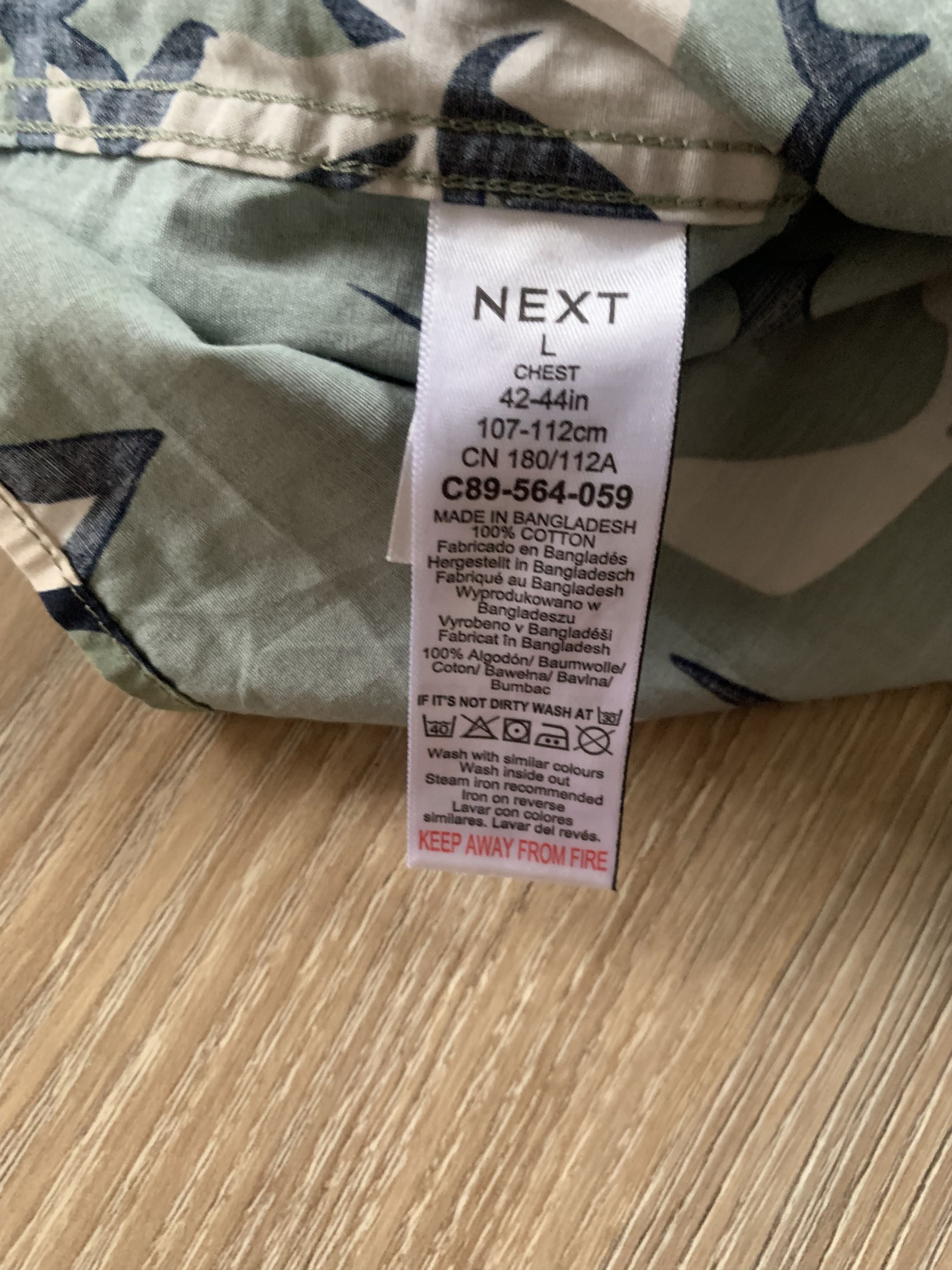 NEXT Next Green Hawaiian Shirt Size US L / EU 52-54 / 3 - 6 Thumbnail