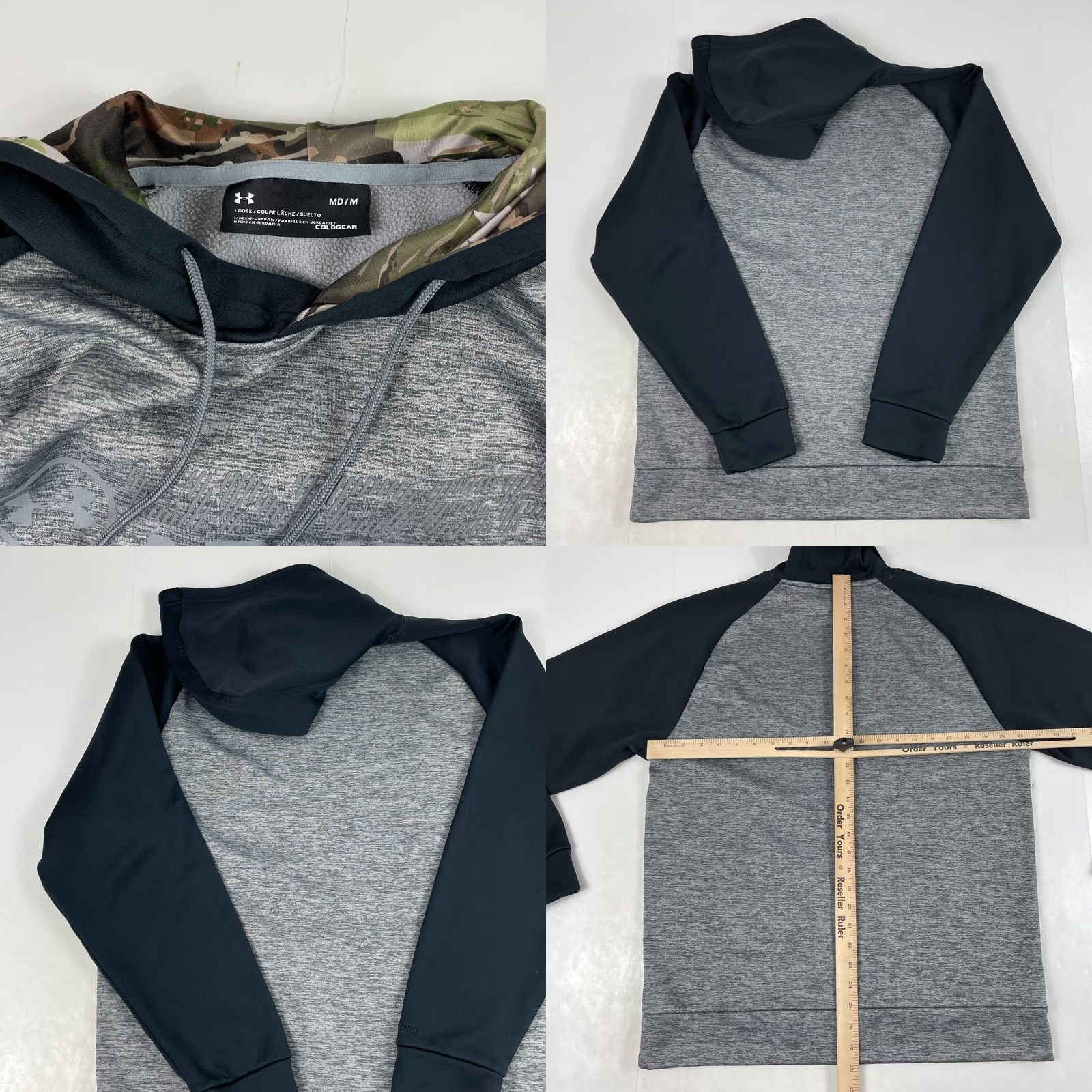 Under Armour Under Armour Hoodie Men Medium Gray ColdGear Fleece Lined Long Sleeve Pullover Logo Size US M / EU 48-50 / 2 - 8 Thumbnail