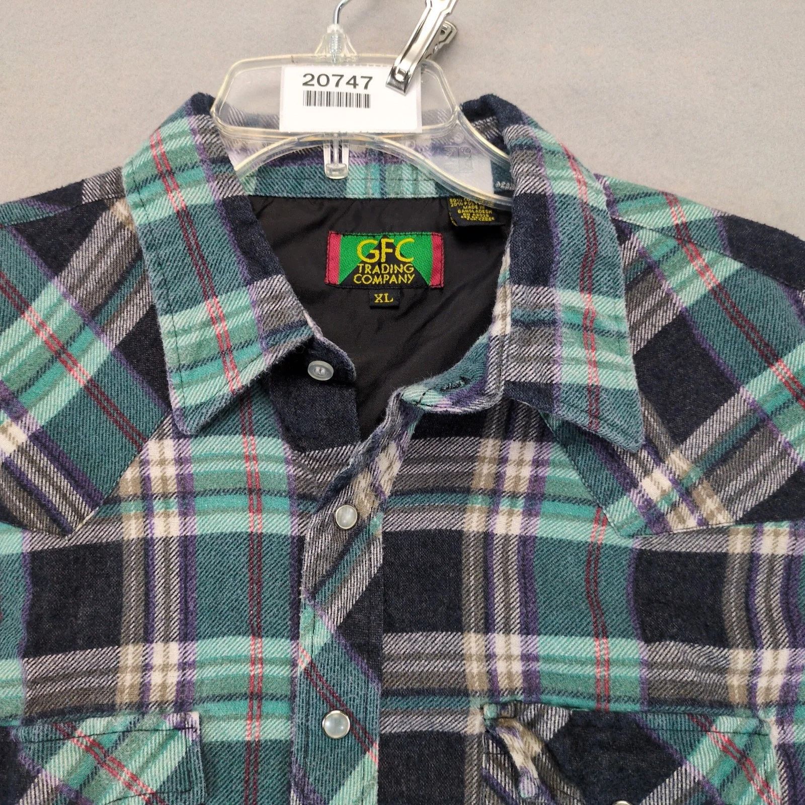 Vintage GFC Trading Co Plaid Flannel Pearl Snap Shirt Men's XL Size US XL / EU 56 / 4 - 9 Thumbnail