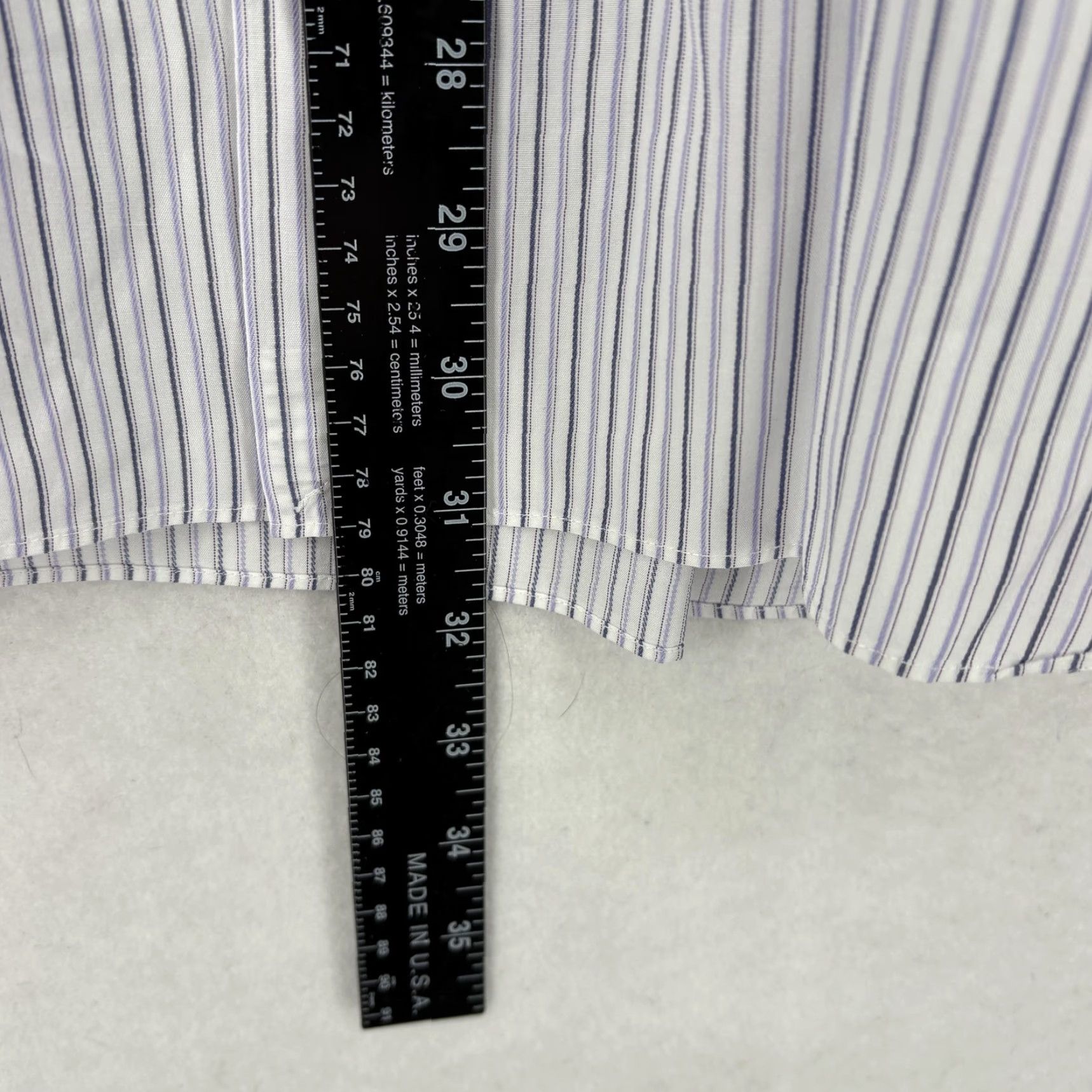 Ermenegildo Zegna VINTAGE Ermenegildo Zegna Dress Shirt Mens 16 White Striped Spread Collar Long Sleeve Size 42R - 7 Thumbnail