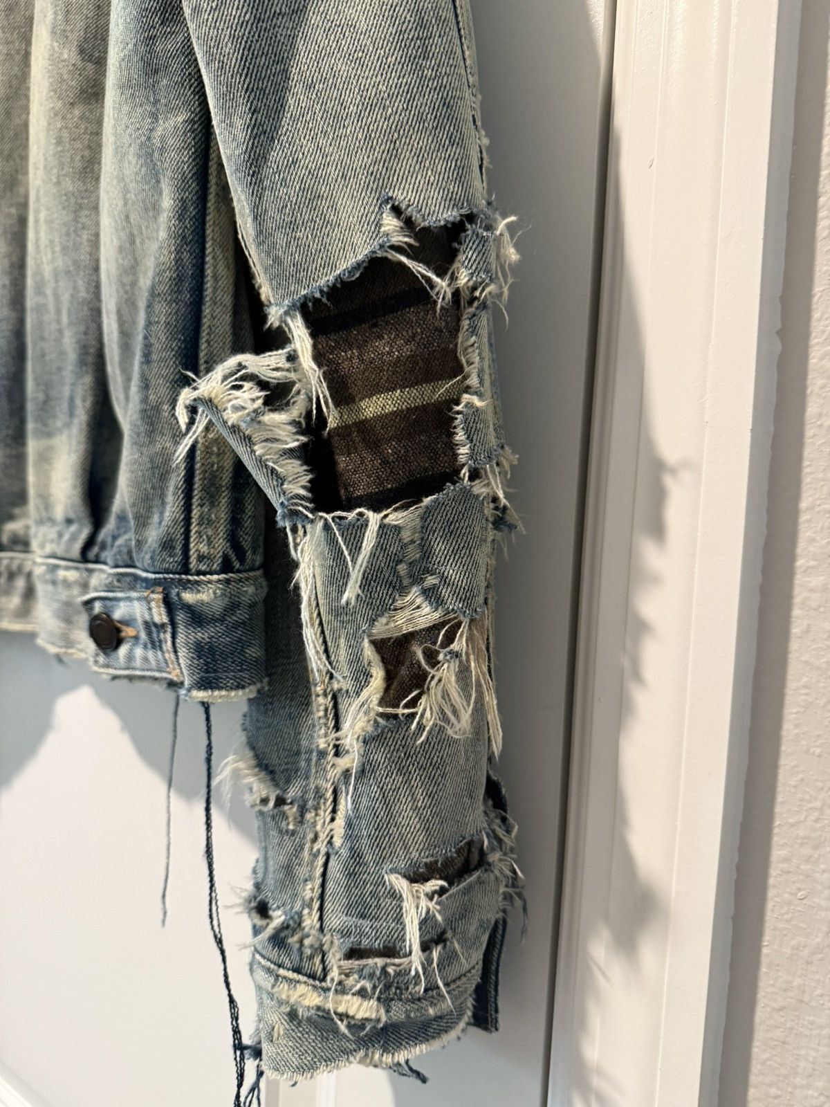 Saint Laurent Paris Saint Laurent made in japan distressed denim jacket Size US S / EU 44-46 / 1 - 3 Thumbnail