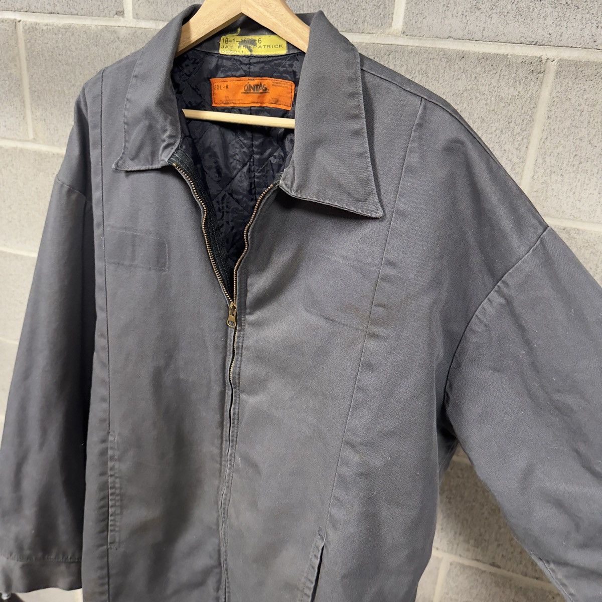 Vintage 90s Thrashed Faded Dirty Mechanic Work Jacket ERD Grunge Size US XXL / EU 58 / 5 - 7 Thumbnail