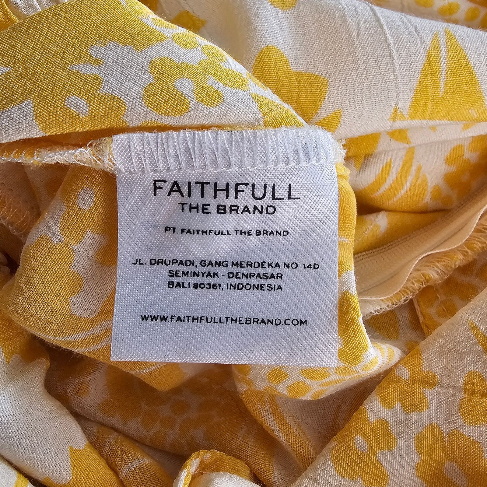 REVOLVE EUC Faithfull the Brand Yellow Floral Kasbah Jumpsuit 2 XS Size 26" / US 2 / IT 38 - 13 Thumbnail