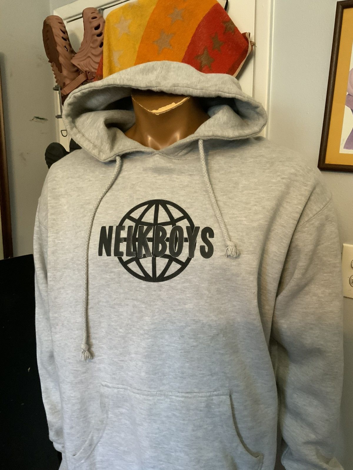 Full Send Nelk Boys Globe Puff Print YouTube Vlog Pullover Hoodie Size US L / EU 52-54 / 3 - 12 Thumbnail