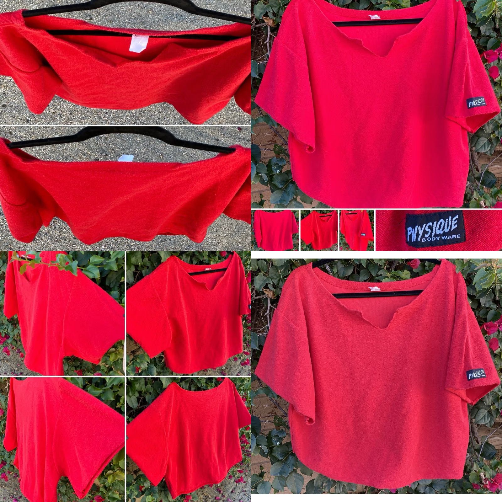 Vintage VINTAGE Physique Bodywear Red Terry Gym Top Unisex Adult Shirt Short Sleeve One Size 80s Theme Size US M / EU 48-50 / 2 - 8 Thumbnail