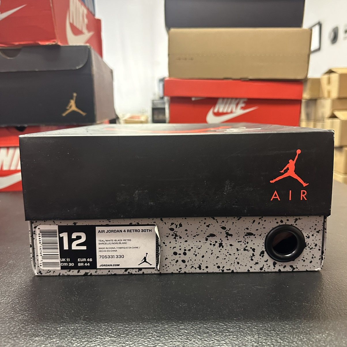 Jordan Brand × Nike Size 12 - Nike Air Jordan 4 Retro Teal 30th Anniversary Size US 12 / EU 45 - 7 Thumbnail