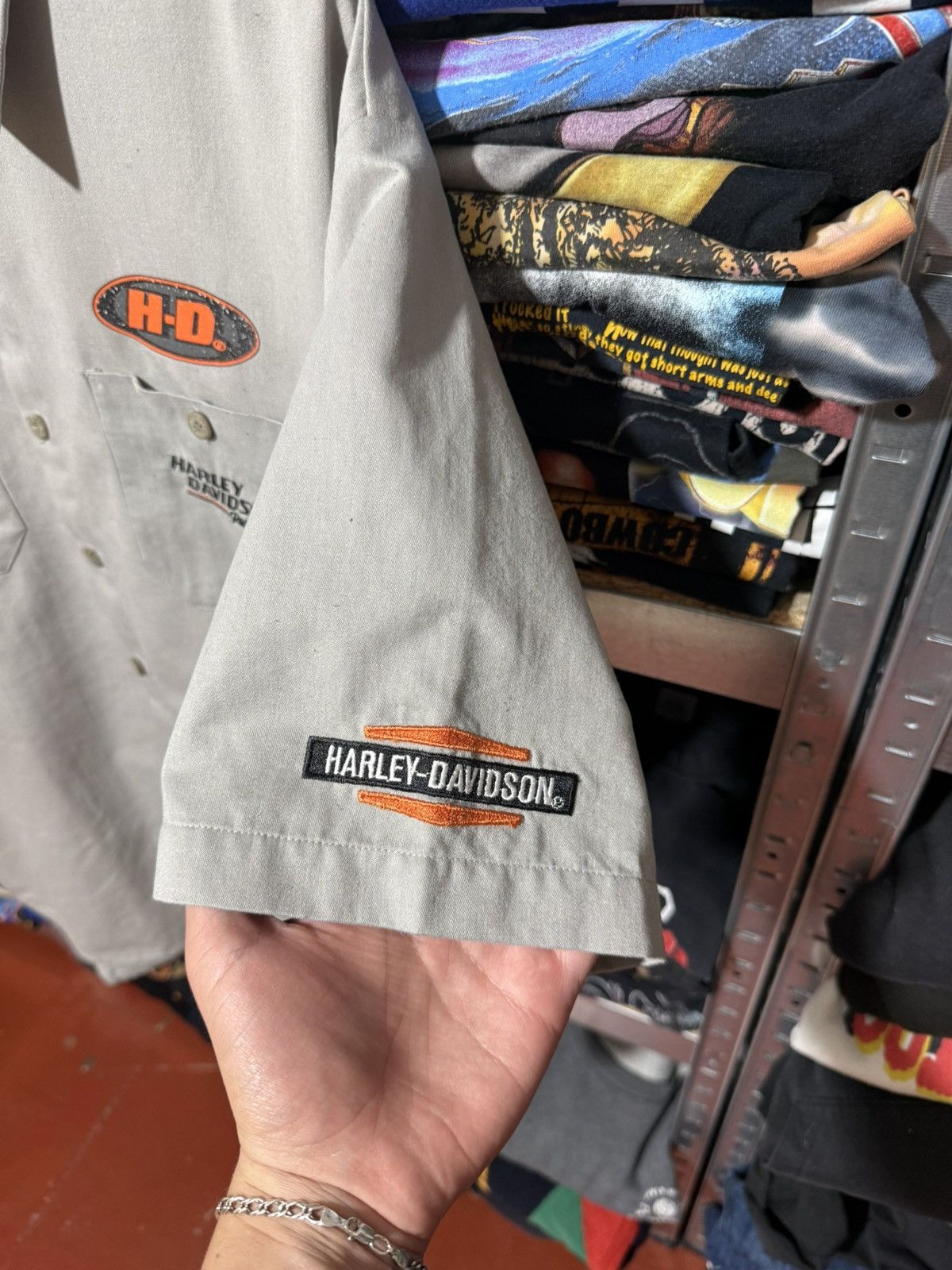 Harley Davidson Vintage 00s Harley Davidson Racing Button Short Sleeve Shirt Size US XXL / EU 58 / 5 - 7 Thumbnail