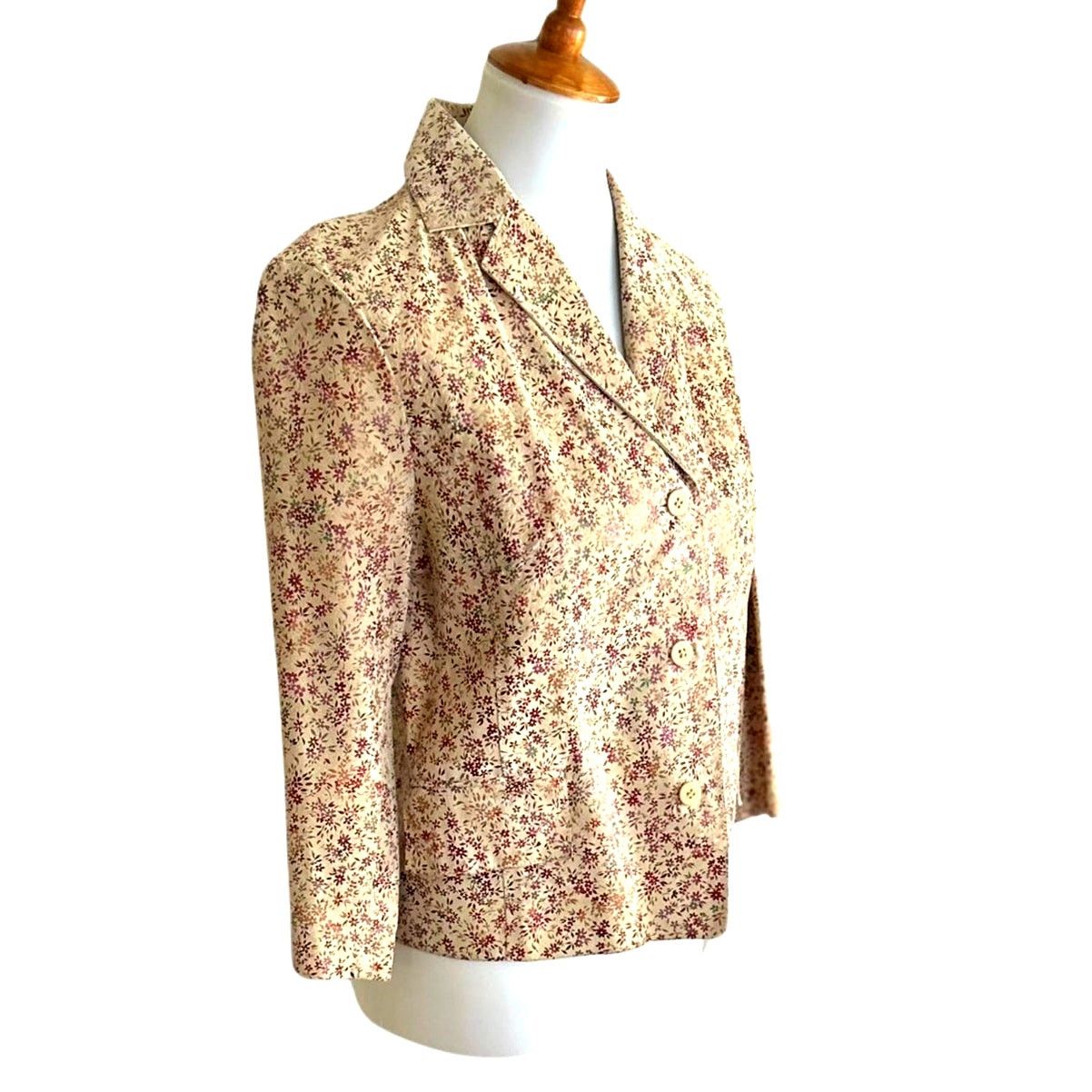 Express Floral Metallic Leather Jacket, 80's MINT condition Size M / US 6-8 / IT 42-44 - 5 Thumbnail
