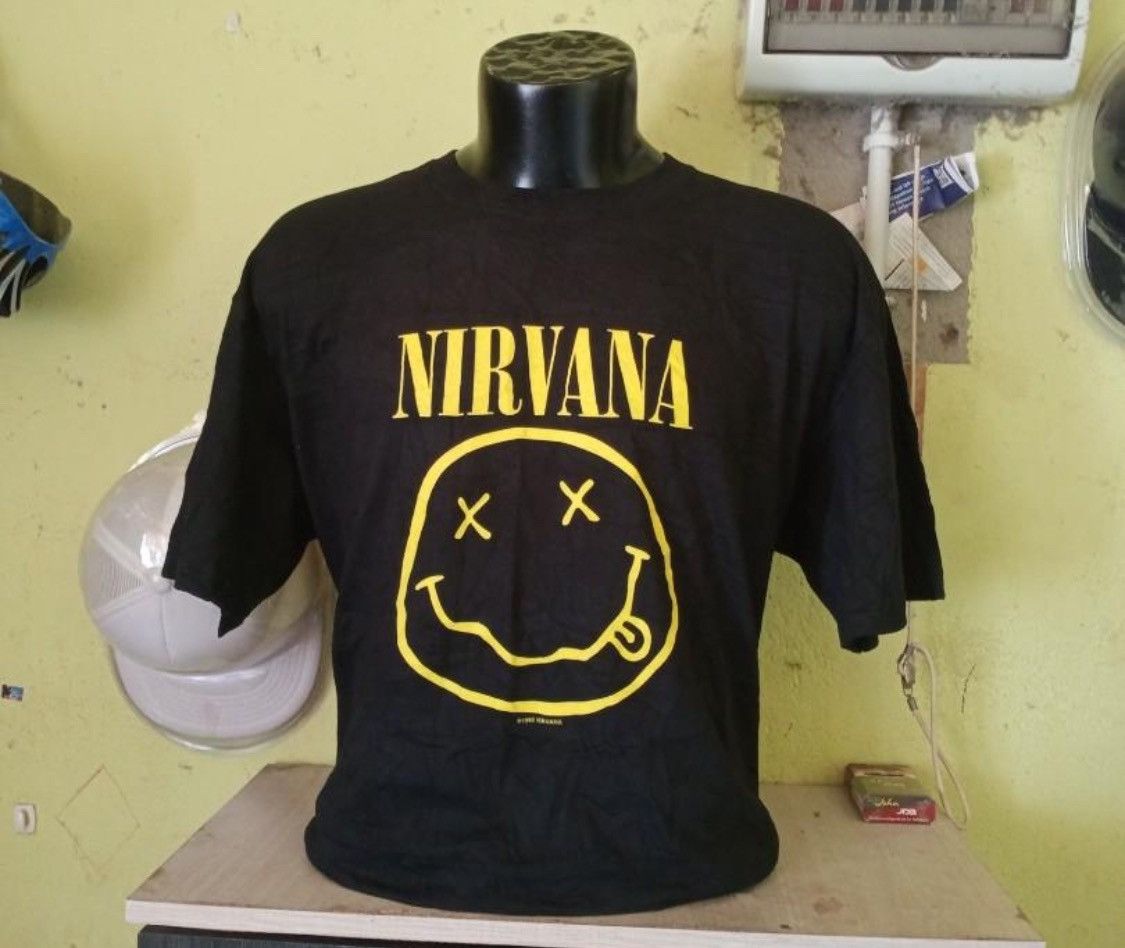 Band Tees × Nirvana NIRVANA NEVERMIND SMILEY RARE Y2K Size US XL / EU 56 / 4 - 2 Thumbnail