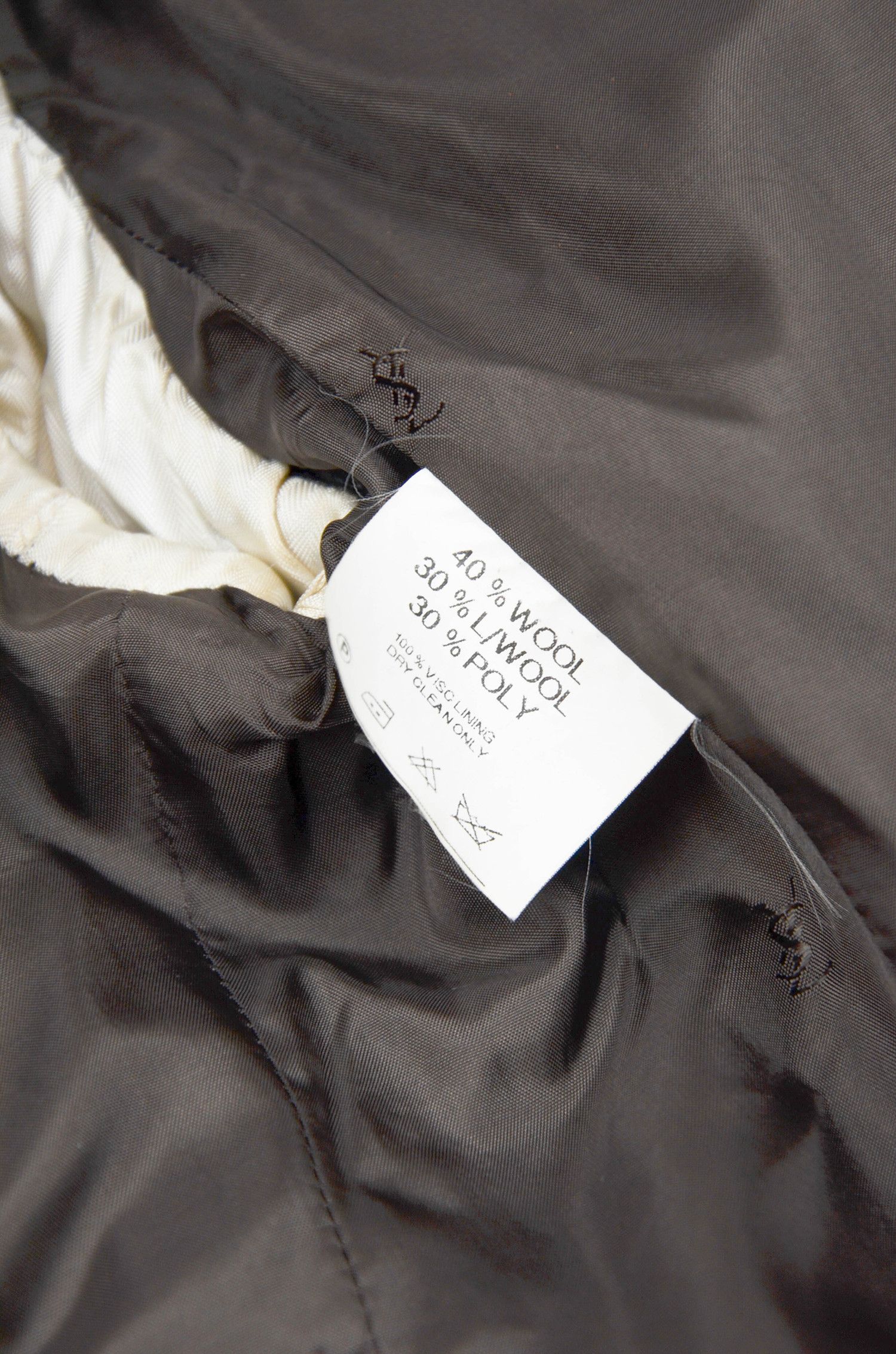 Vintage Yves Saint Laurent pour Homme Wool Brown Blazer M Size 48R - 11 Thumbnail