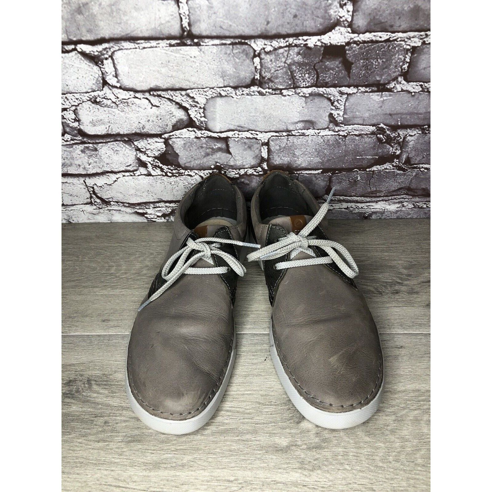 Clarks Clarks Gray Leather Lace Up Oxfords Comfort Casual Sneakers Size US 11 / EU 44 - 14 Thumbnail