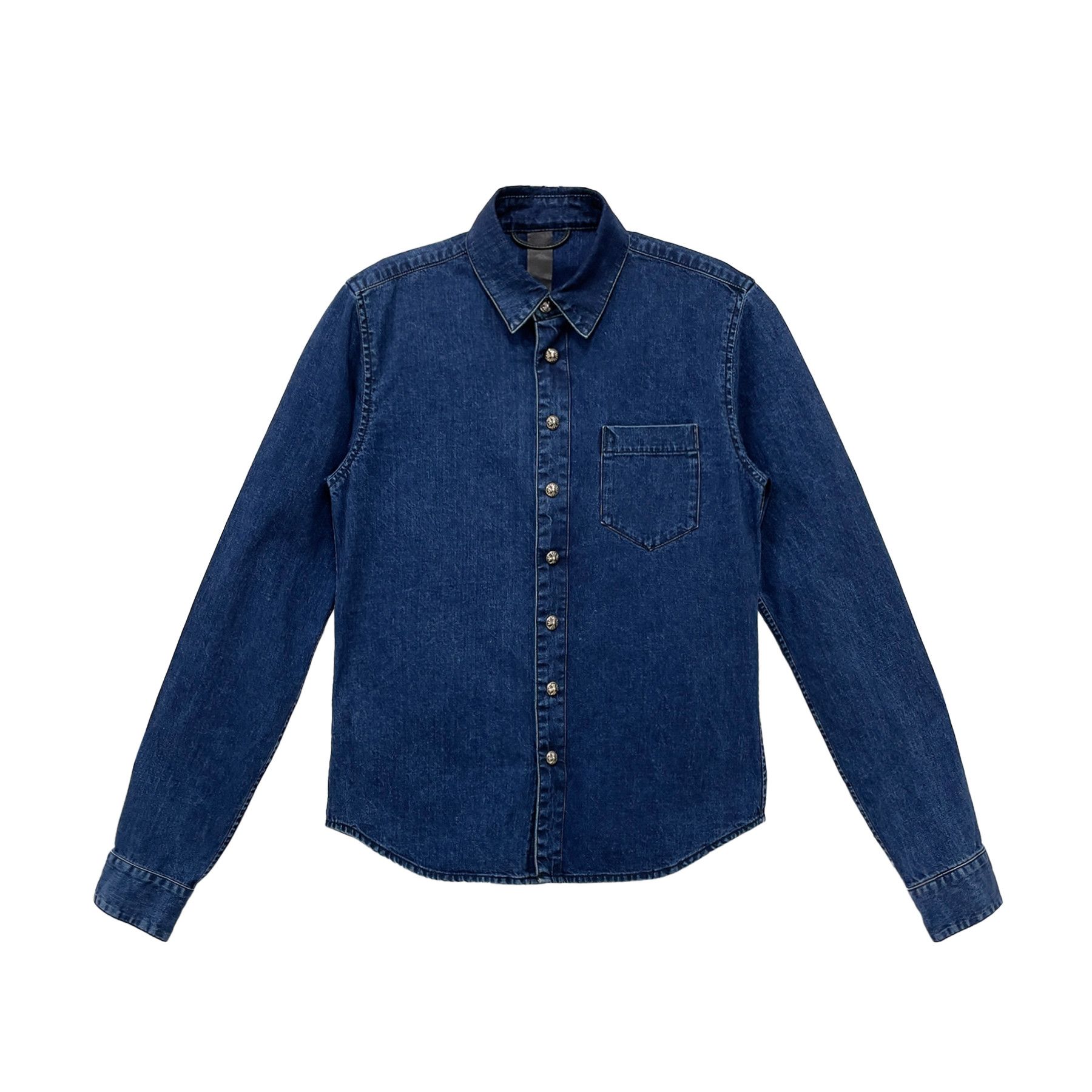 Chrome Hearts Chrome Hearts LOOSE END Leather Cross Patch Denim Shirt Size US XS / EU 42 / 0 - 1 Thumbnail