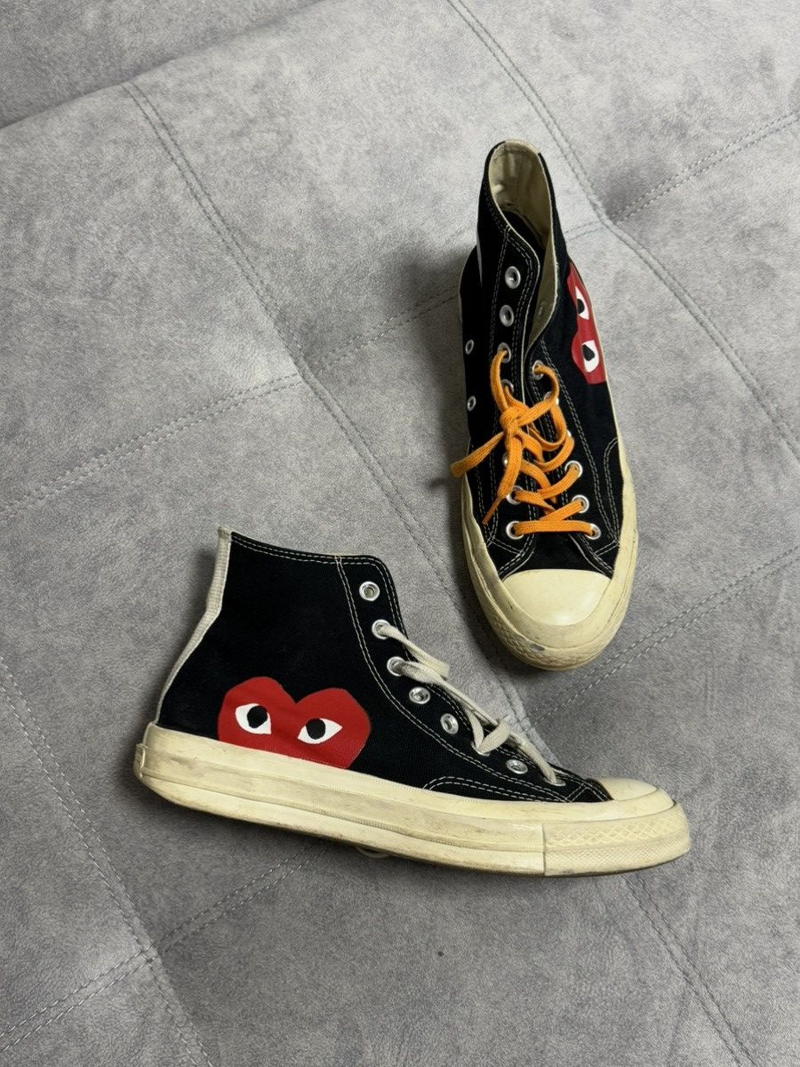 Comme des Garcons × Vintage Vintage Come des garçon Play converse distressed Y2K shoes Size US 8.5 / EU 41-42 - 2 Thumbnail