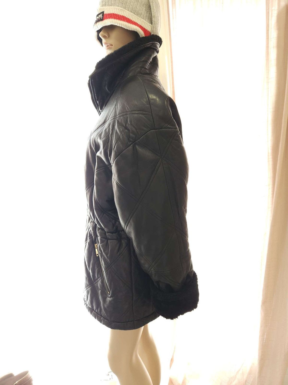 Vintage Vintage Genuine Leather/Lambskin Quilted Jacket By Marquis Size XXL / US 16-18 / IT 52-54 - 3 Thumbnail
