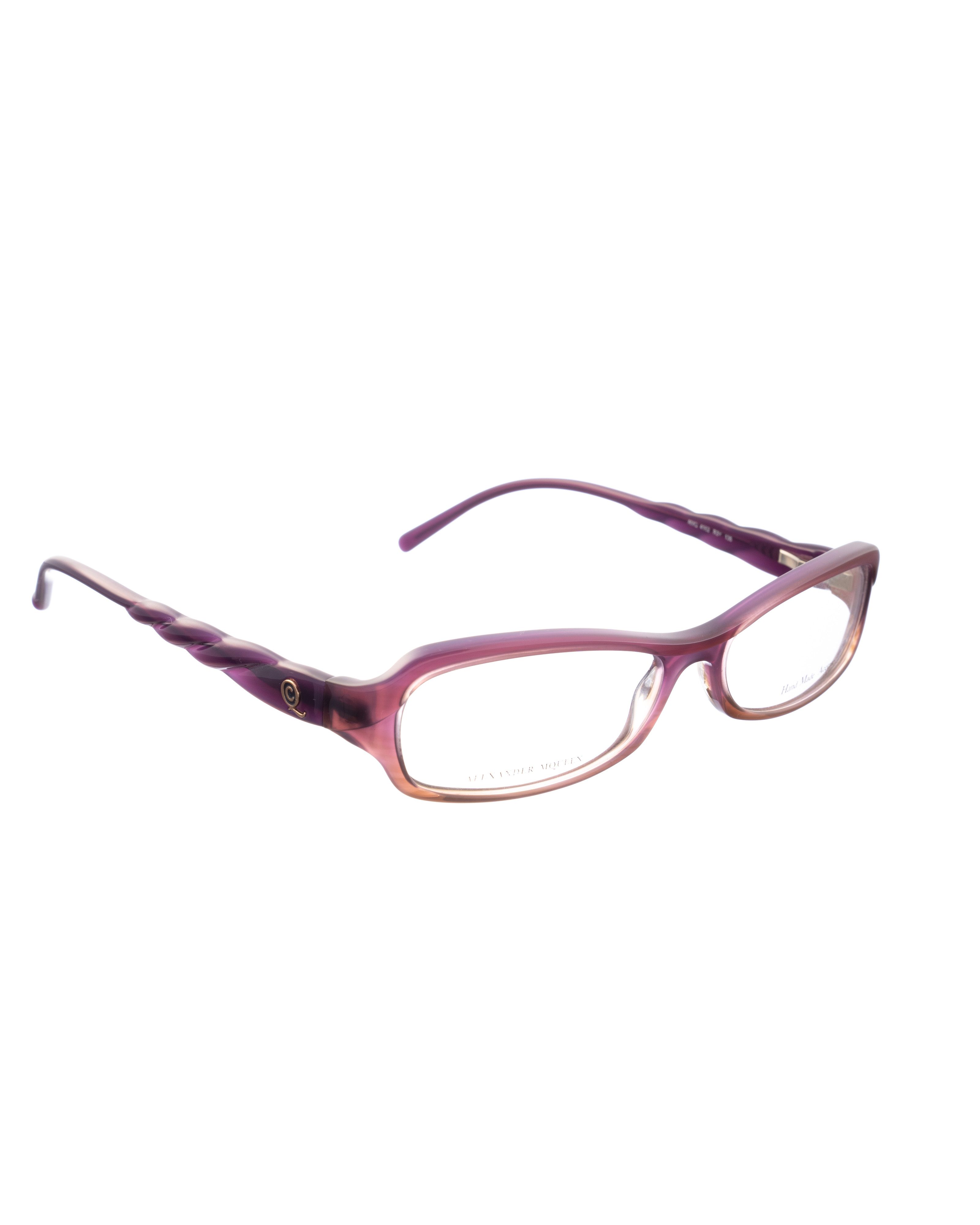 Alexander McQueen Alexander McQueen 90s Violet Swirl Cat-Eye Glasses Size ONE SIZE - 2 Thumbnail