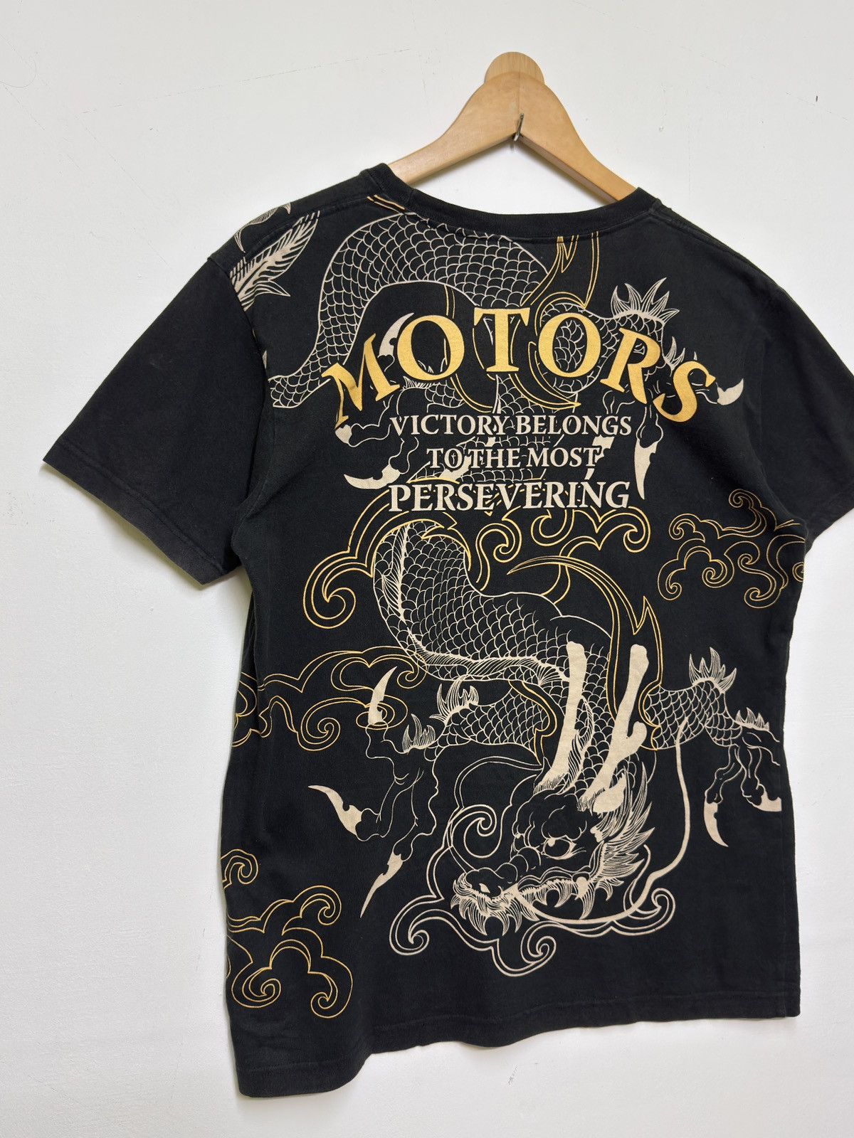 Vintage Vintage Dragon Big Graphic Motors Poem Faded Black Size US S / EU 44-46 / 1 - 8 Thumbnail