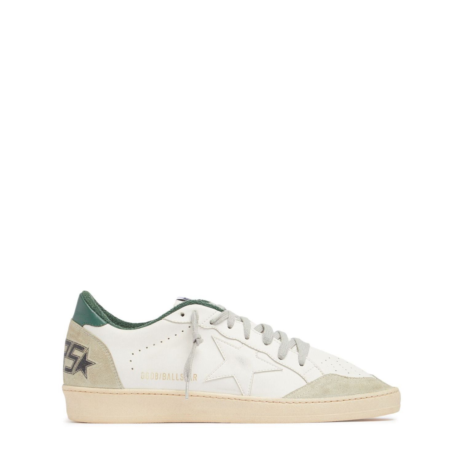 GOLDEN GOOSE Ball Star Men's White/Green Sneakers New & Auth