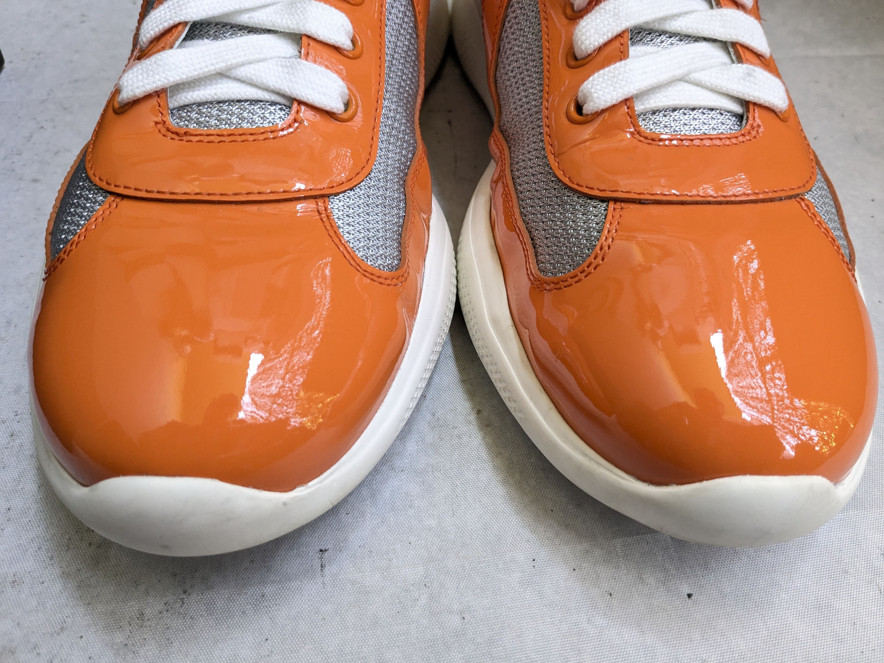 Prada Prada America's Cup Sneakers Orange 12 Patent Low Tops Size US 12 / EU 45 - 3 Thumbnail